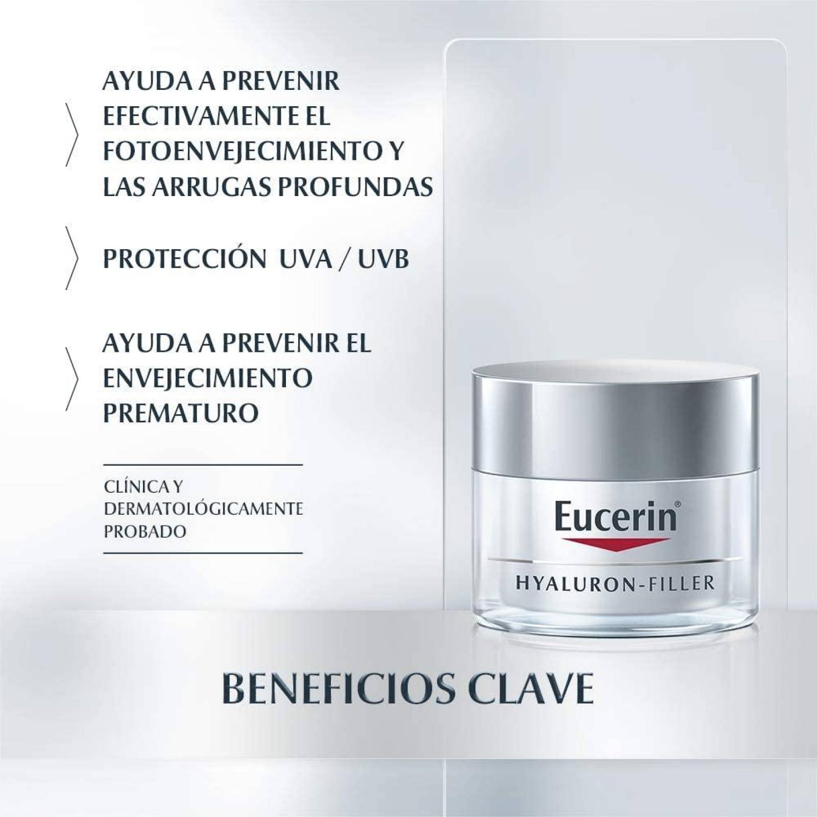 Eucerin Crema día FPS 30+ anti arrugas Hyaluron Filler 50ml 