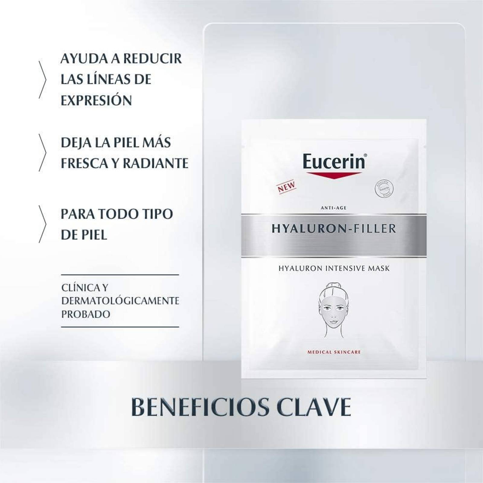 Eucerin Mascarilla facial hidratante Hyaluron Filler, 1 pieza