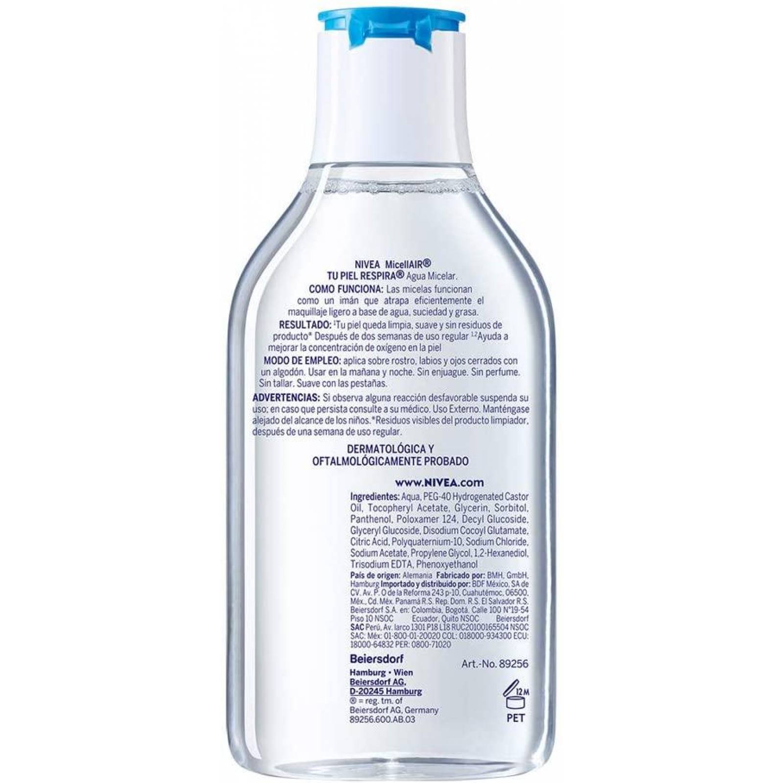 Nivea Agua Micelar Desmaquillante Todo Tipo De Piel 400ml 