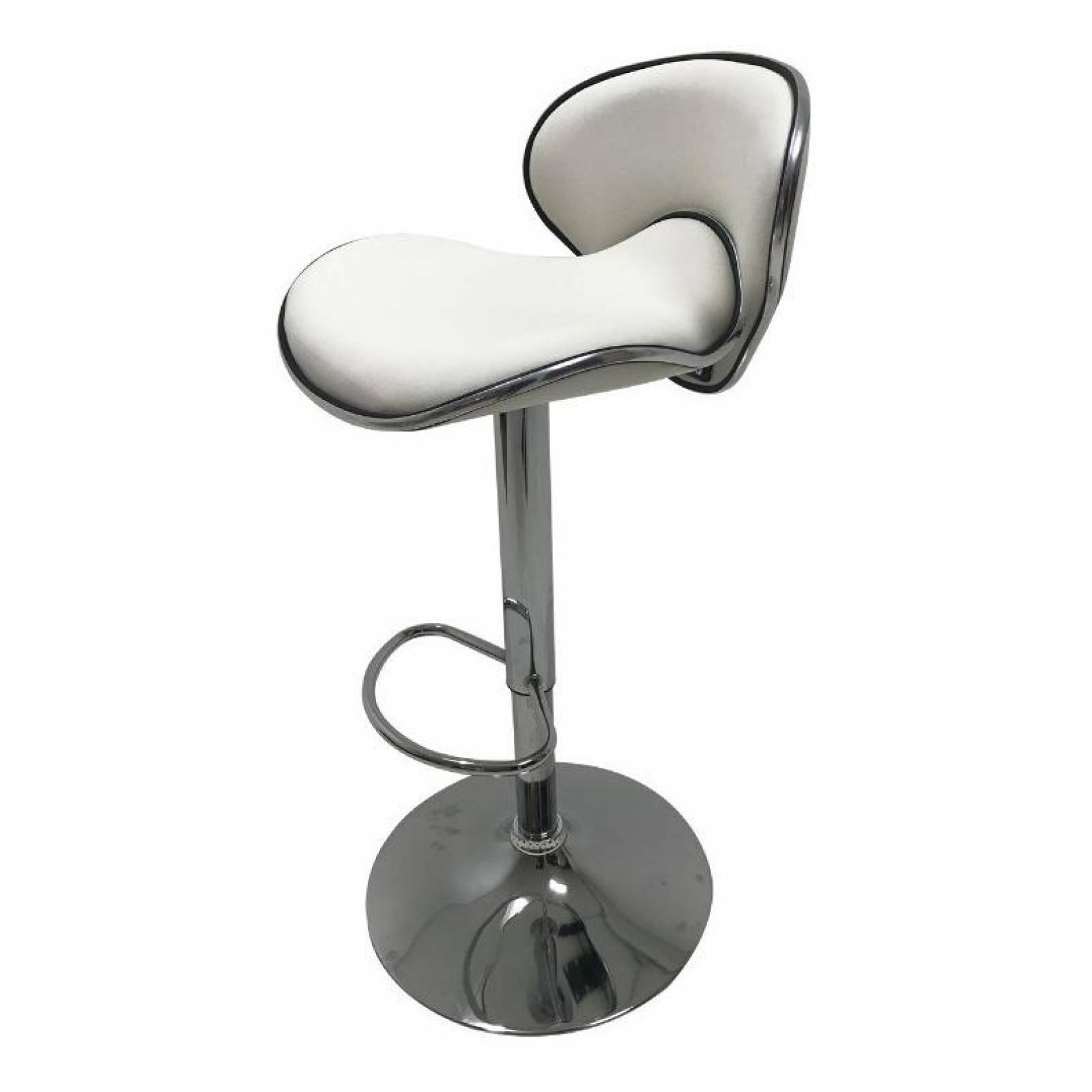 Set 4 Bancos Barra Desayunador Giratorio Restaurante Porter Blanco