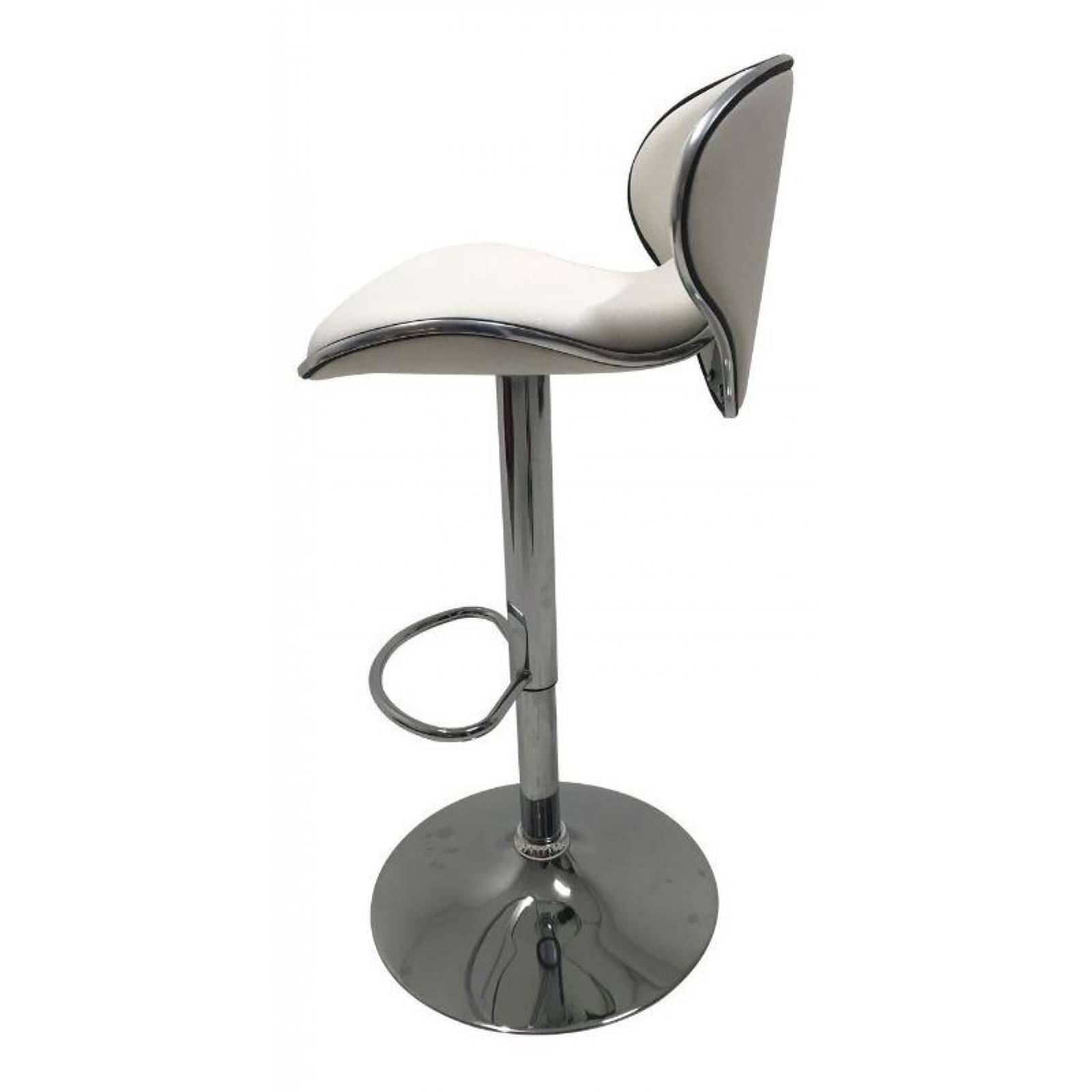 Set 4 Bancos Barra Desayunador Giratorio Restaurante Porter Blanco