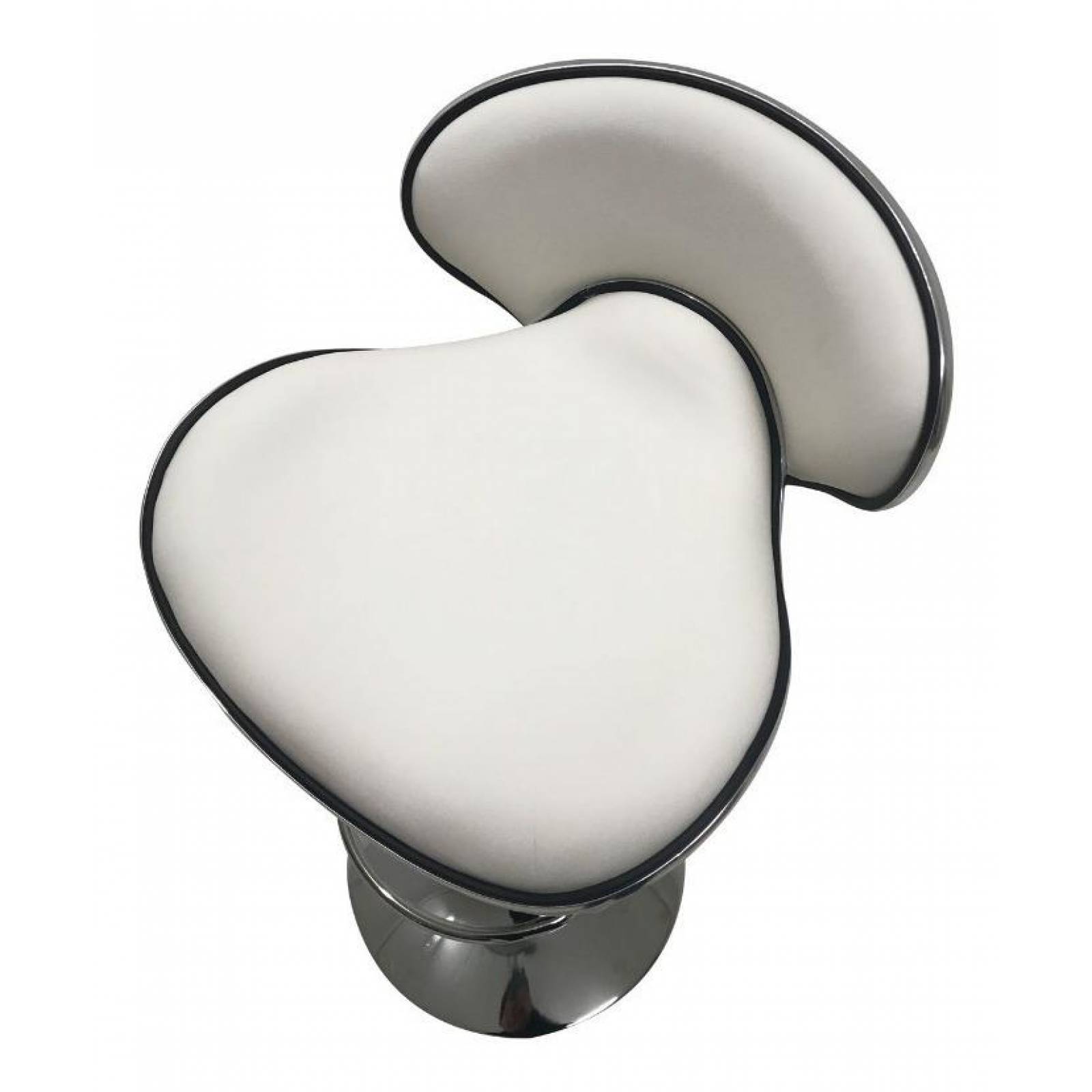 Set 4 Bancos Barra Desayunador Giratorio Restaurante Porter Blanco