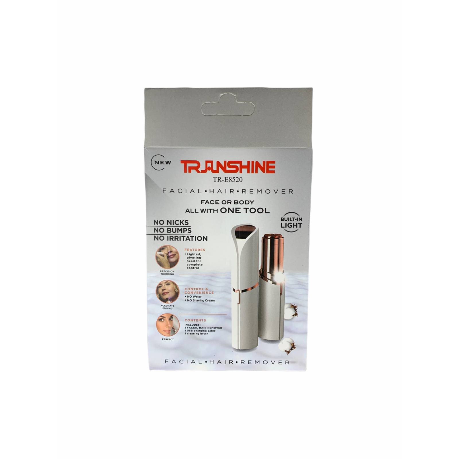 Depiladora Facial Recargable USB TR-E8520 