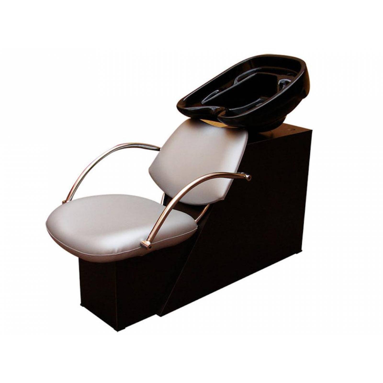 Lavabo Con Tarja Movil De Fibra De Vidrio, Negro