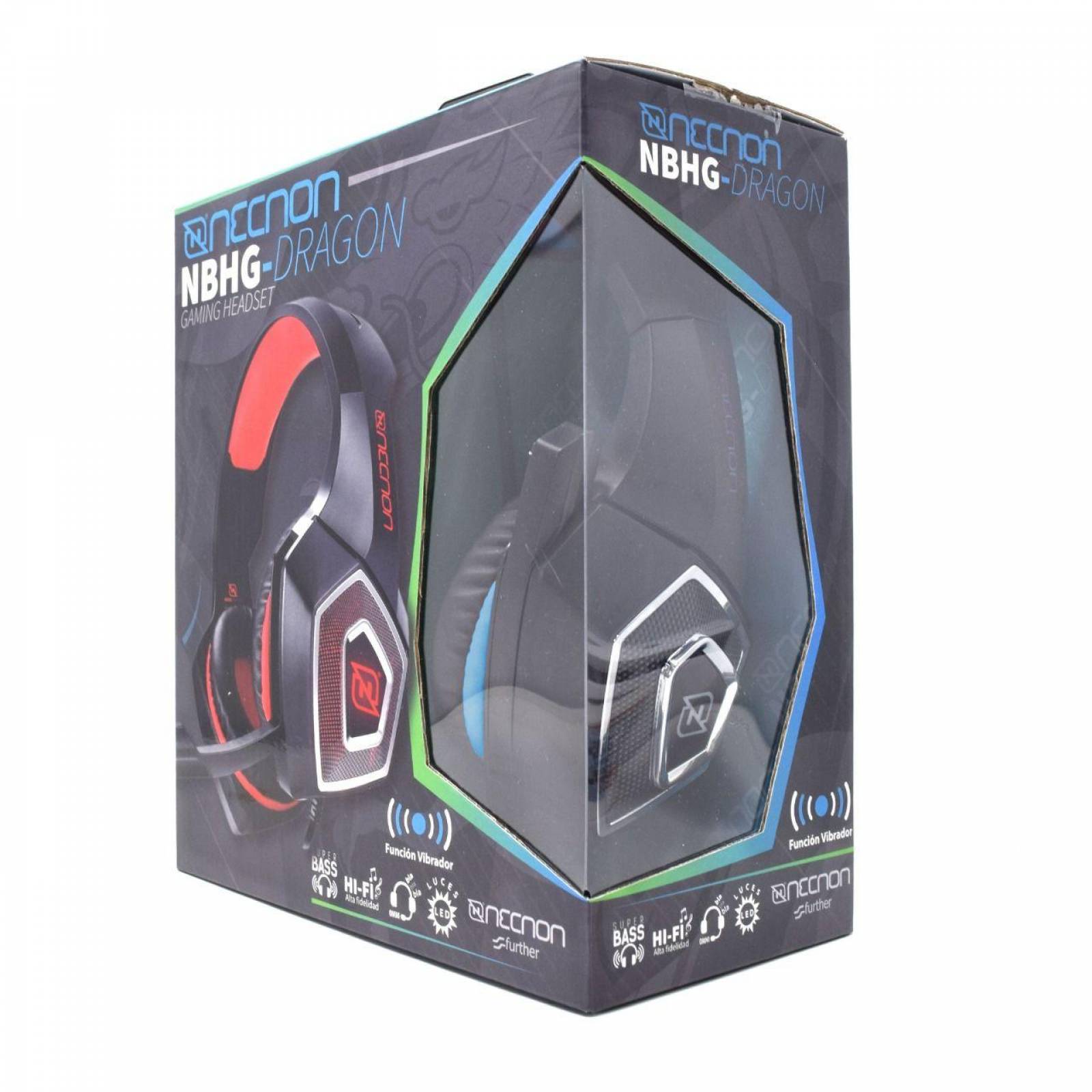 Audifonos Gamer Con Microfono Necnon NBH-Dragon Azul Unitalla