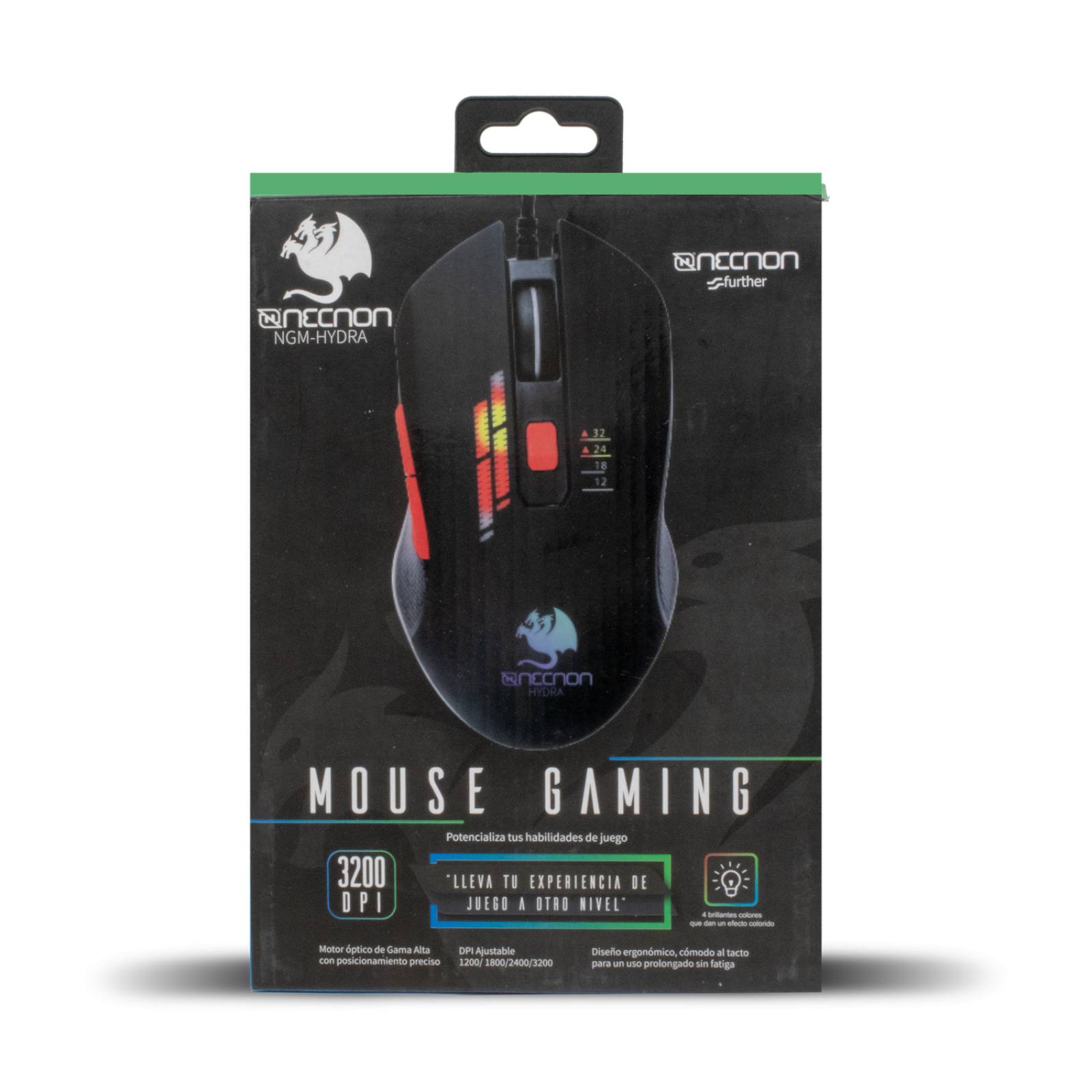 Mouse Gamer Necnon NGM Iluminacion Led 6 botones 