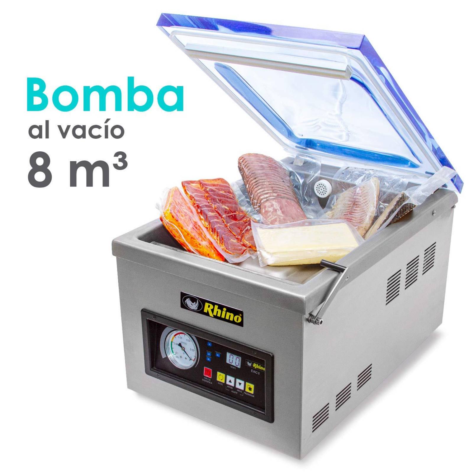 Empacadora Al Vacio Rhino 27cm Evac-8 Acero 