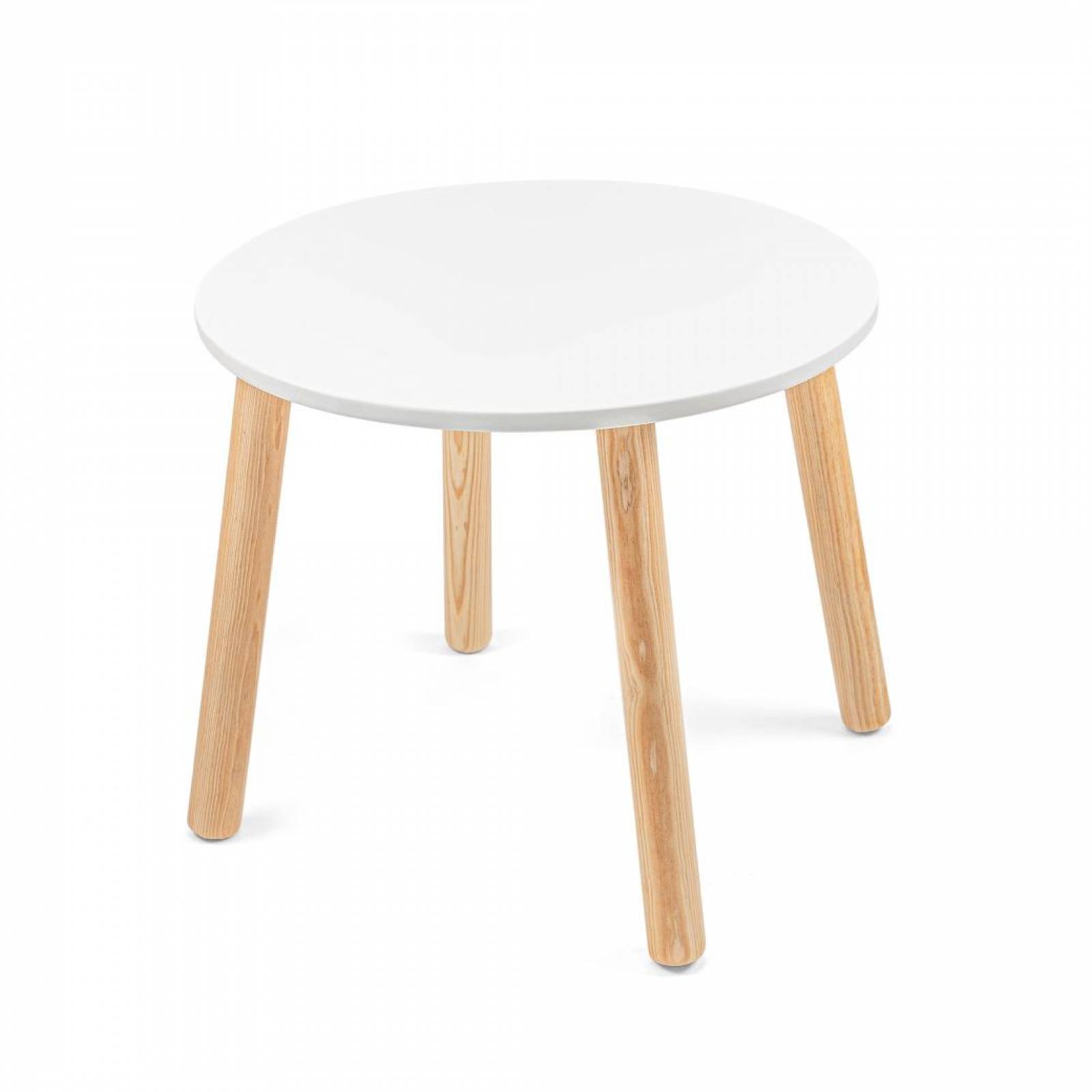 Set de bancos con mesa circular para niños Duduk Blanco 1