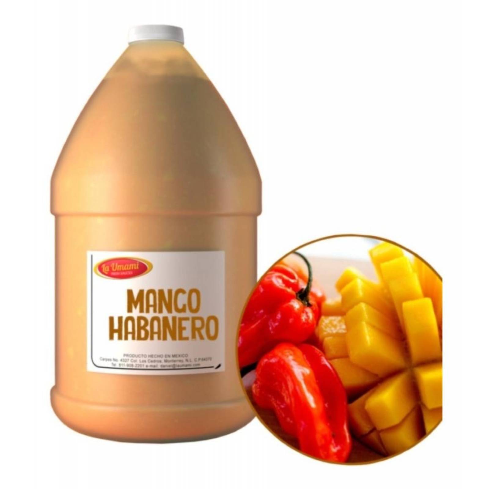 Salsa Alitas Sabor Mango Habanero 3.7 Litros Custom Culinary 