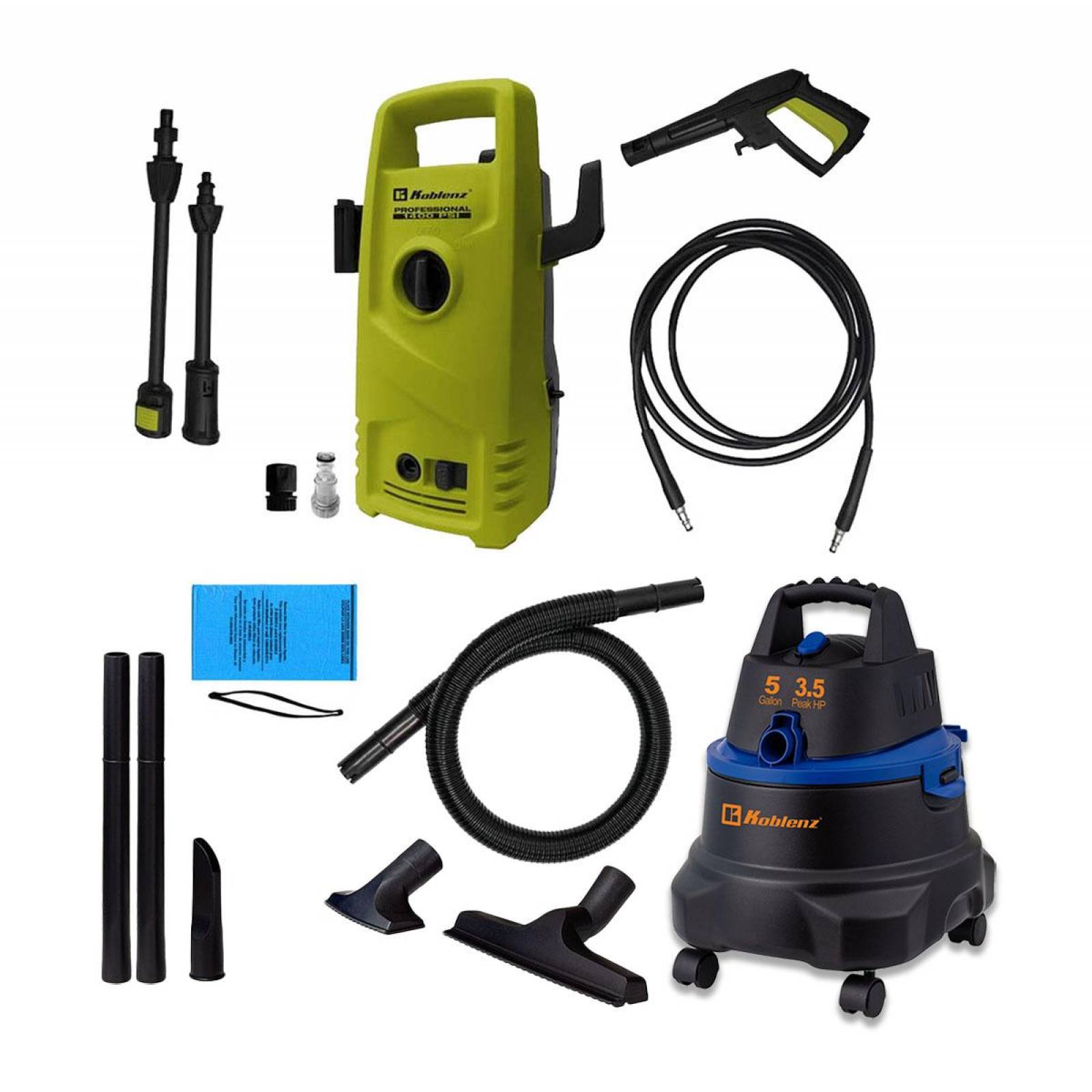 Kit Aspiradora Seco-Mojado WD-5 MA 5 + Hidrolavadora Koblenz HL-145 V 