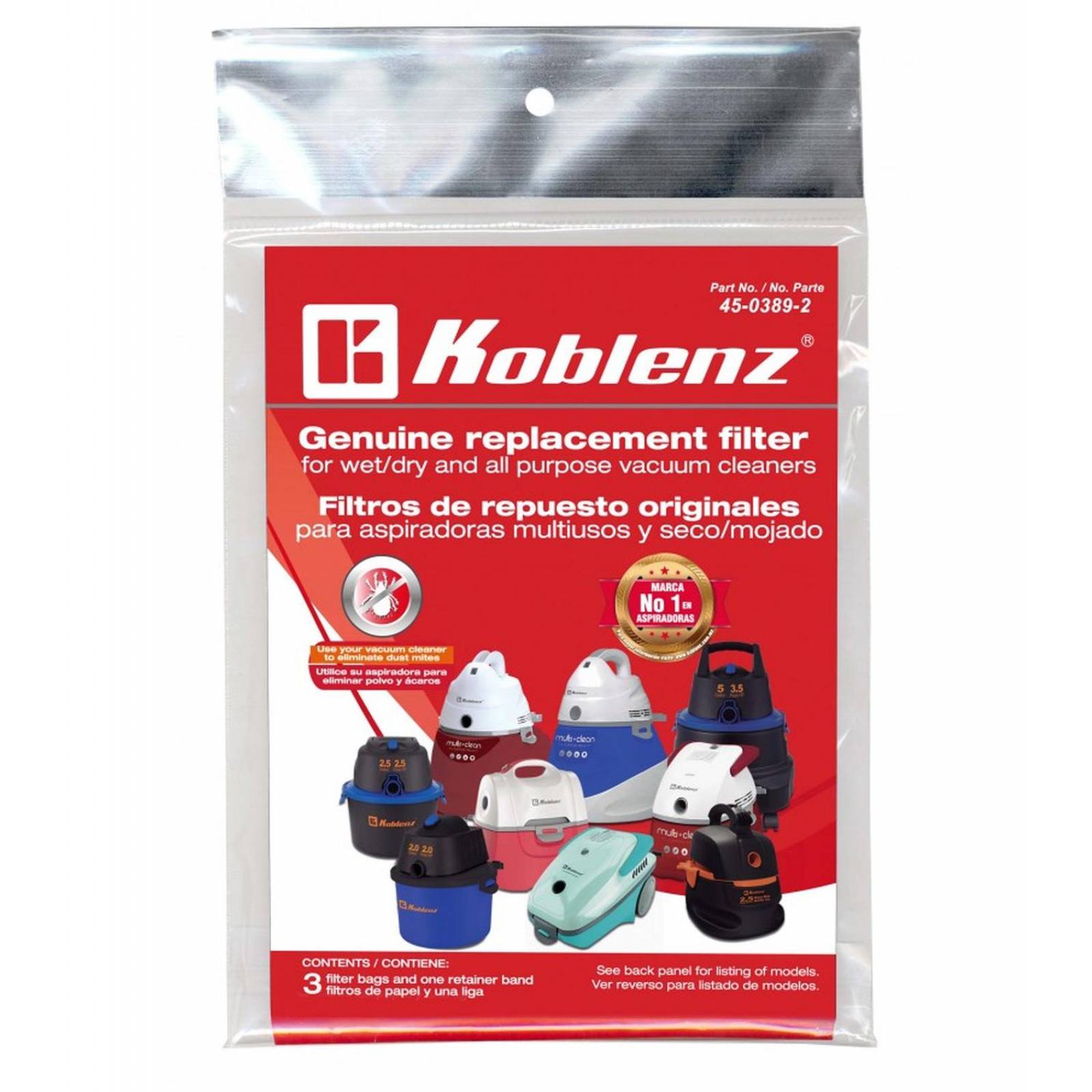 Aspiradora Koblenz Seco-mojado Wd-2.5k 2.5 Gal con Repuestos 