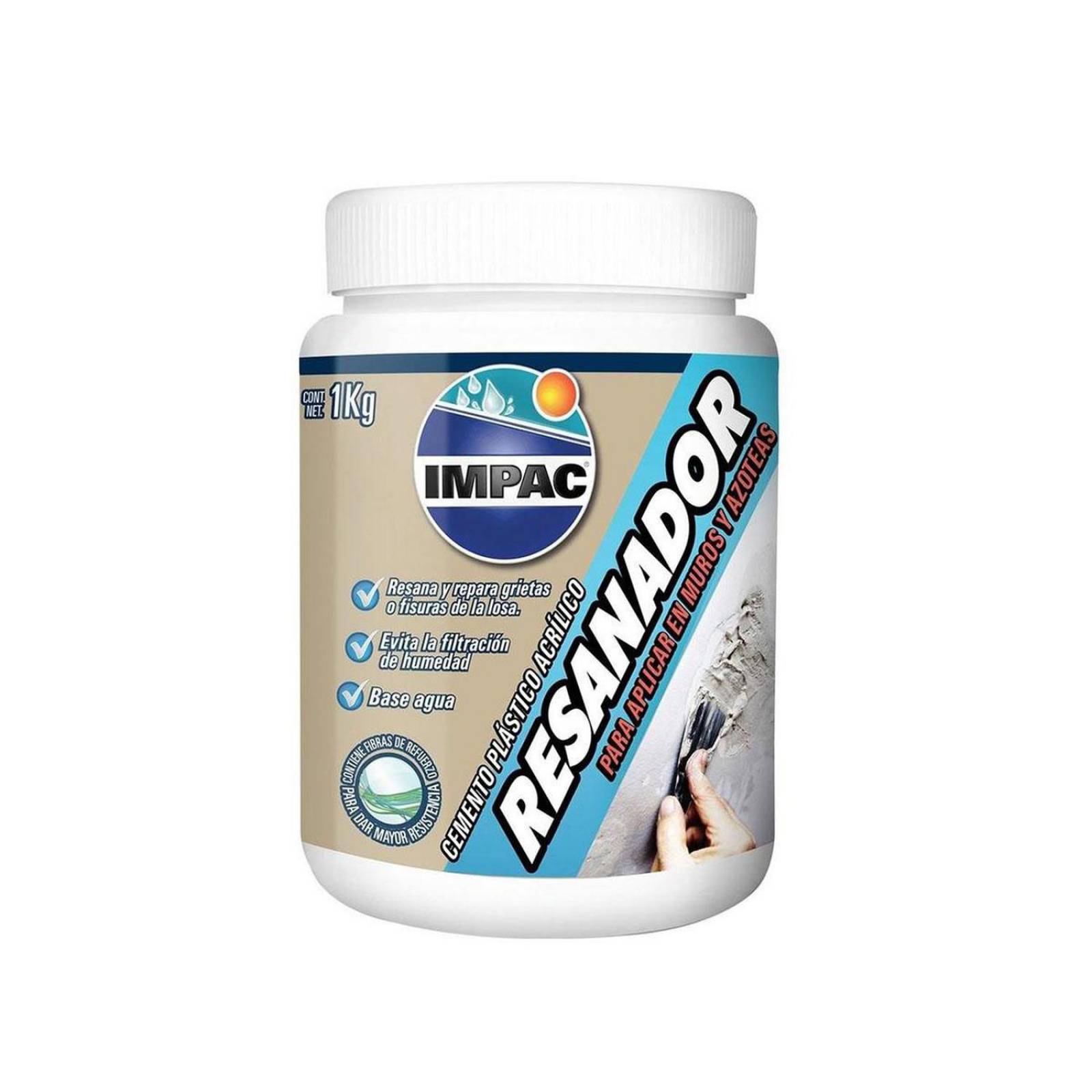 Impac Cemento Plástico Resanador Acrílico Blanco 1 Lt. 