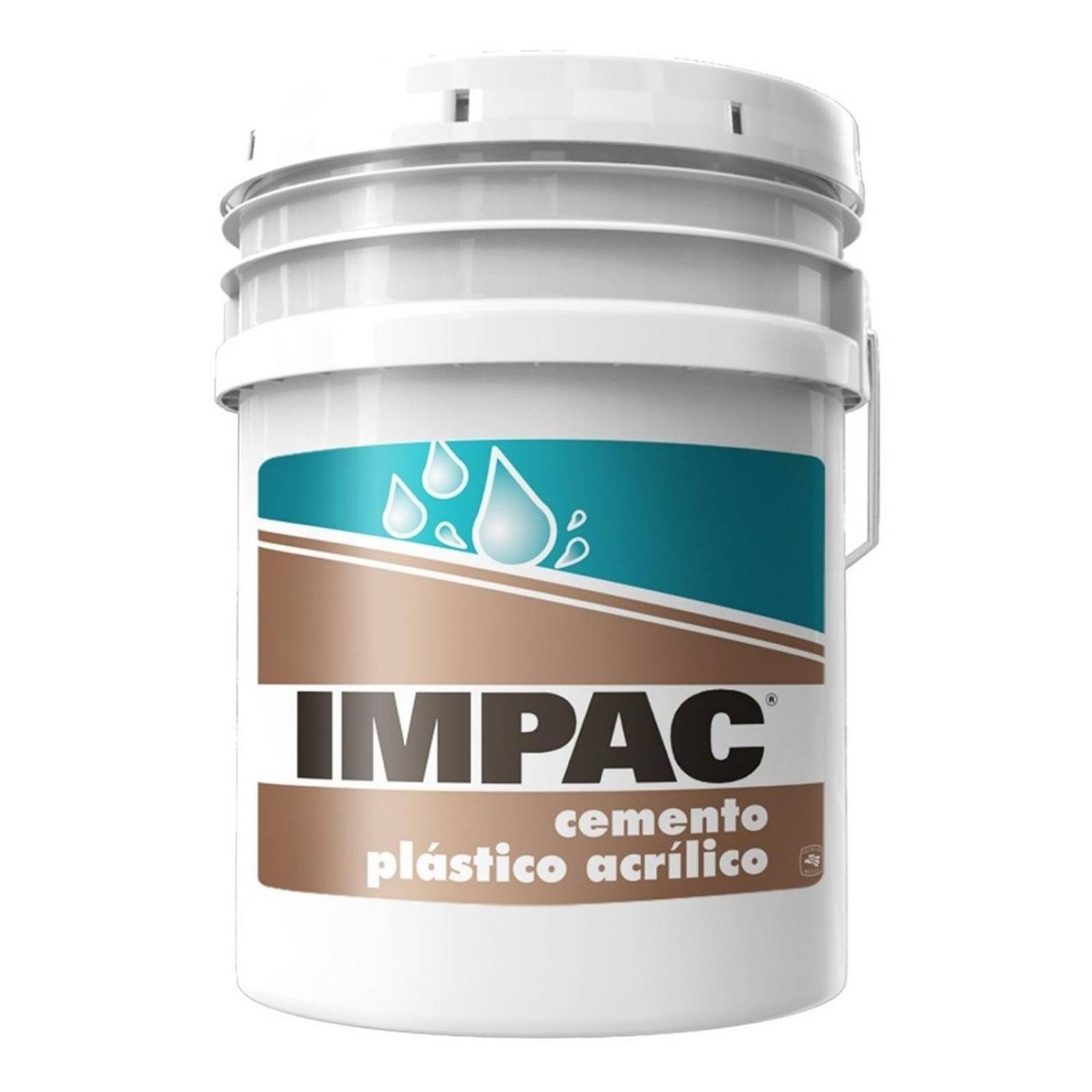 IMPAC Cemento Plástico Acrílico Blanco 19 Lts/ Cubeta 