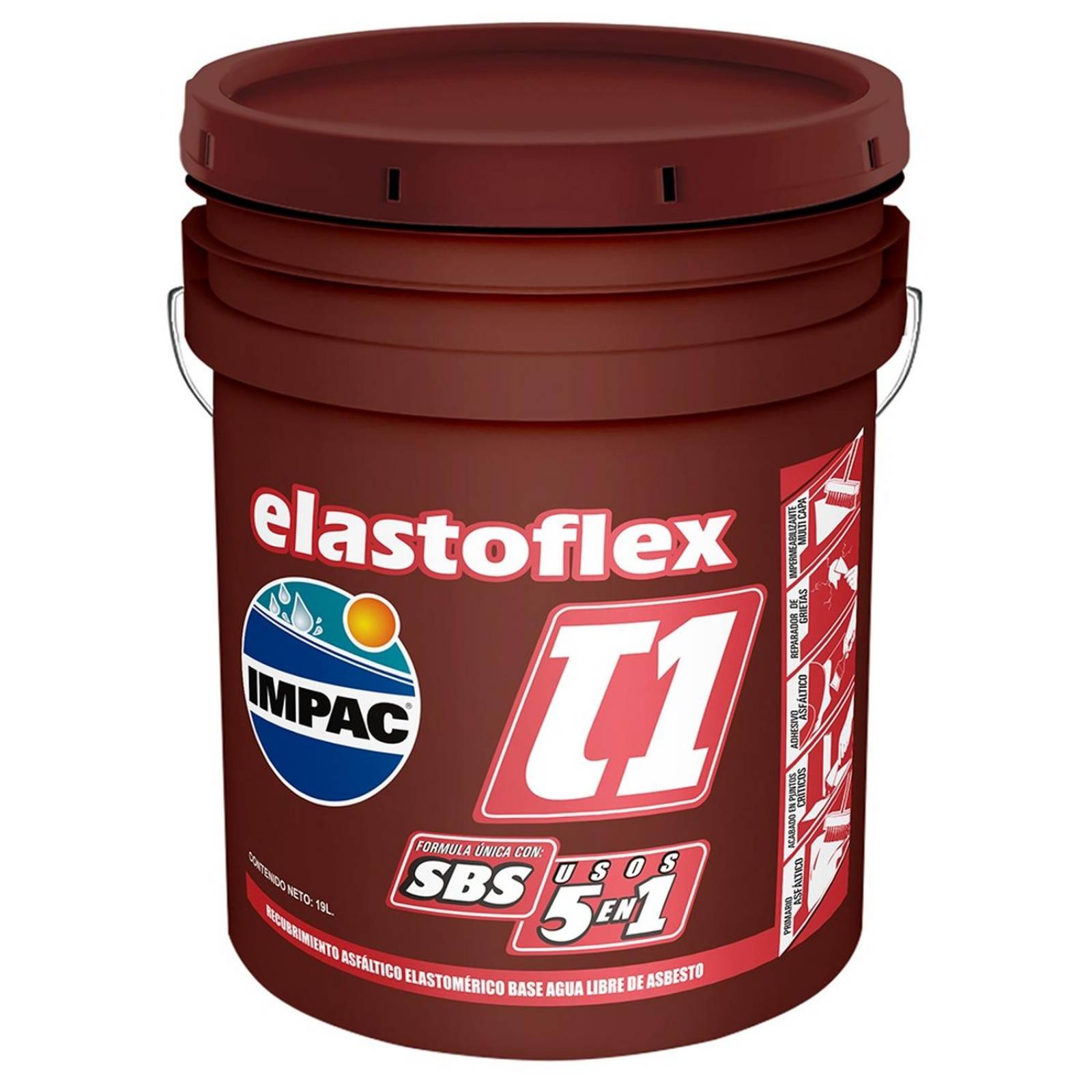 IMPAC Elastoflex T1 Impermeabilizante Asfáltico 19l/1 Cubeta 