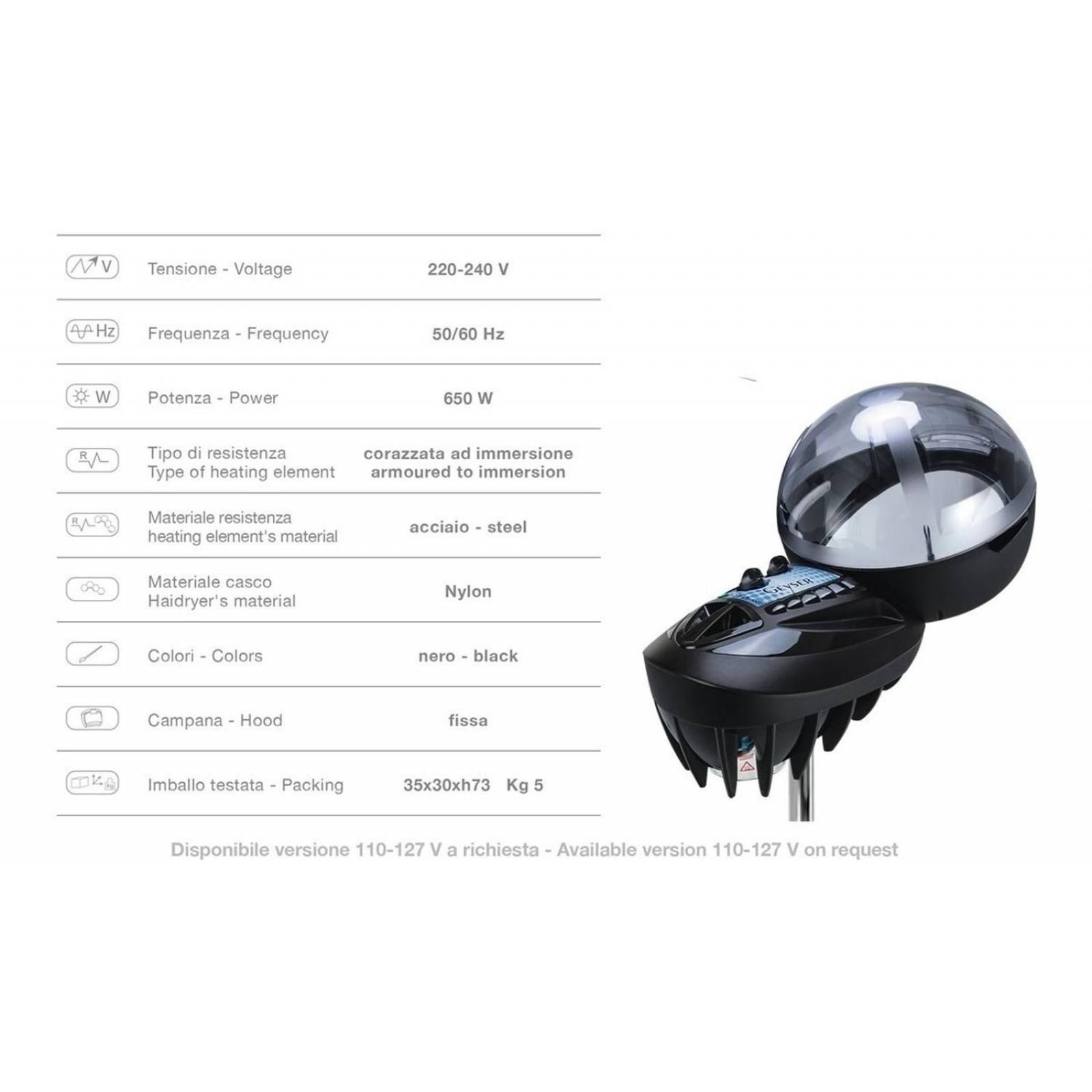 Vaporizador Tratamiento Capilar Estilista Geyser 650w Letmex 