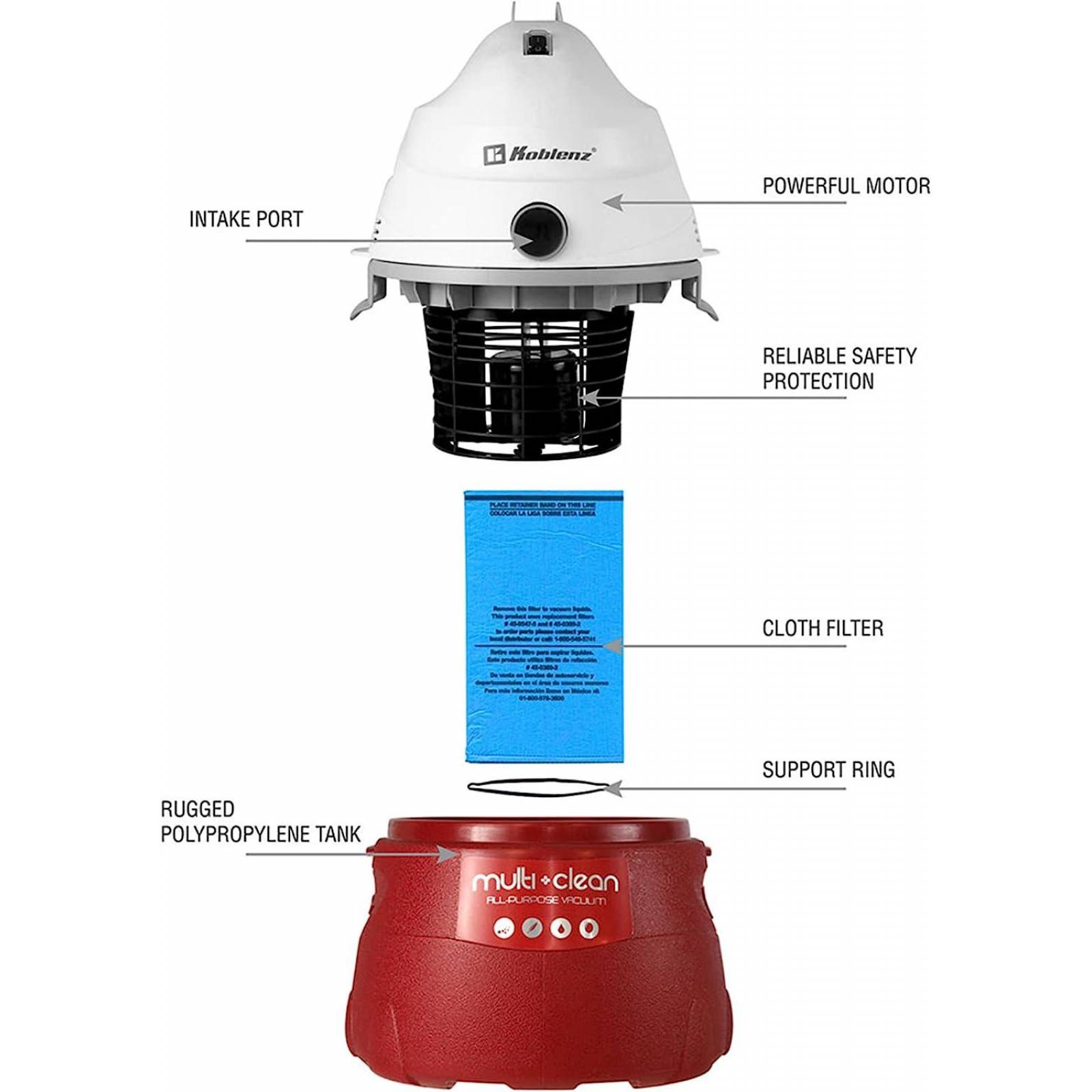 Aspiradora Multiusos WD-355 K2R Koblenz 