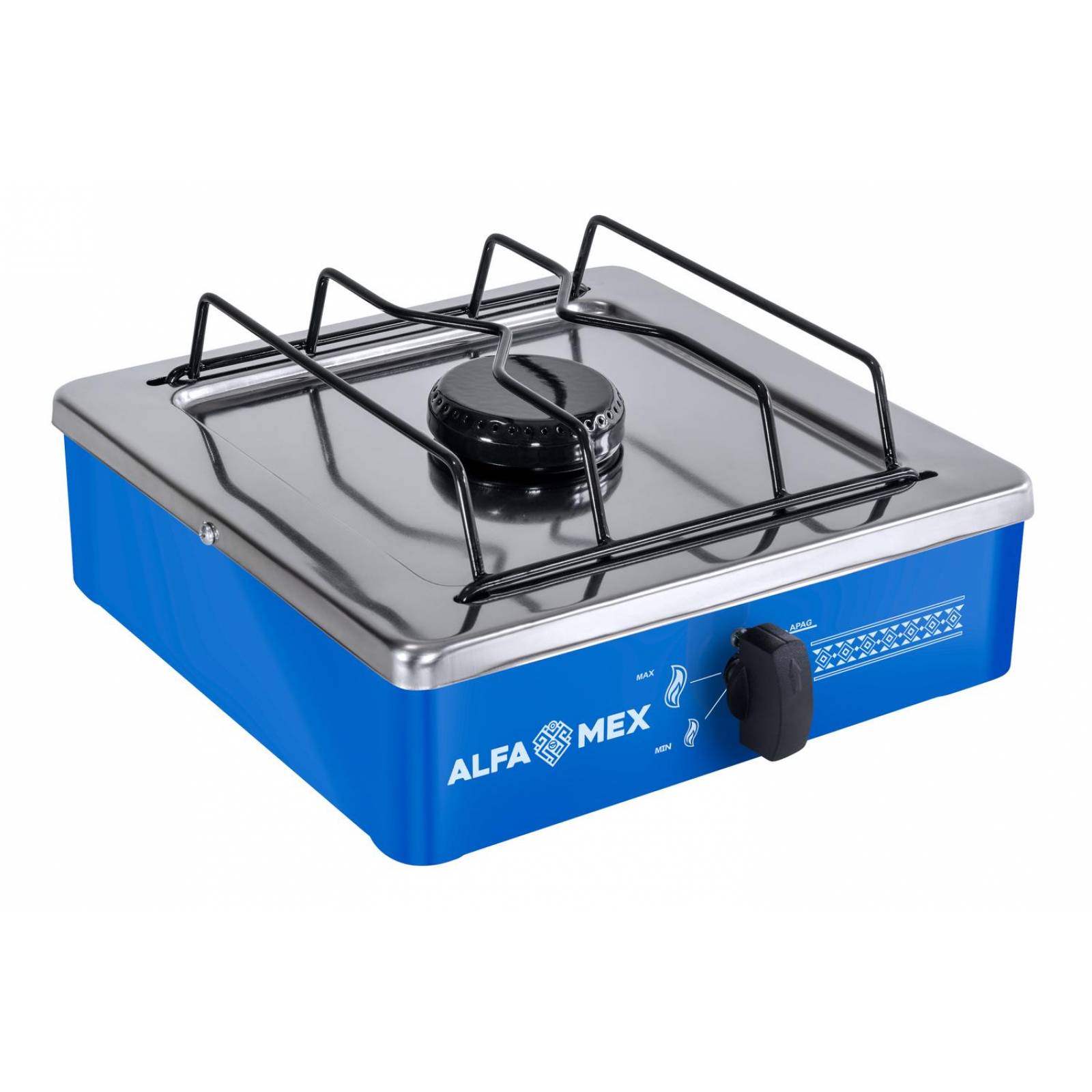 Parrilla A Gas De 1 Quemador Cubierta Acero Y Mueble Pintura 