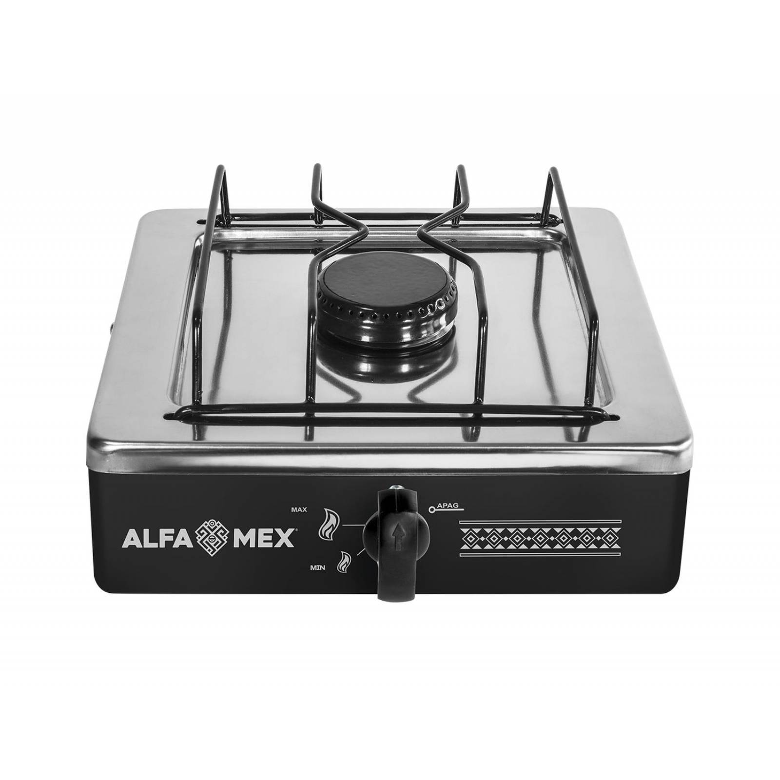 Parrilla A Gas De 1 Quemador Cubierta Acero Y Mueble Pintura 