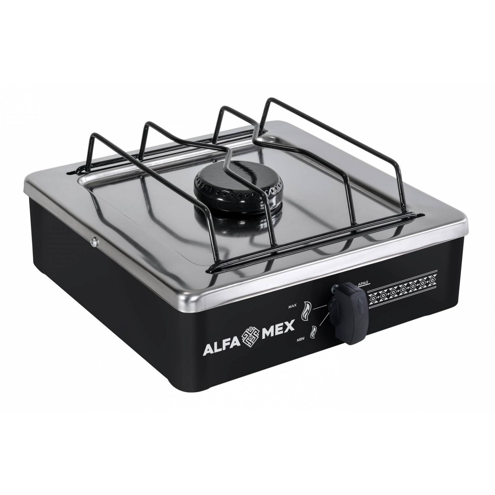 Parrilla A Gas De 1 Quemador Cubierta Acero Y Mueble Pintura 