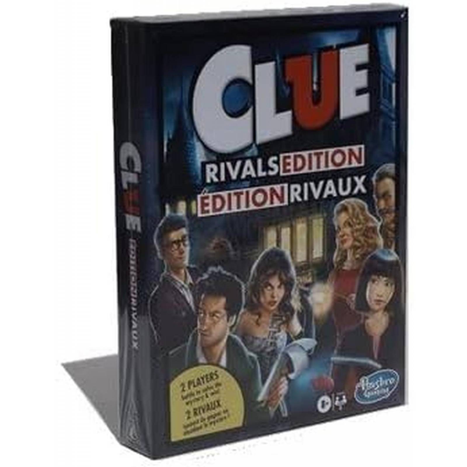 HASBRO Gaming, Clue Edición Rivales, Juego de Mesa, Incluye 1 Tablero, 19 Tarjetas, 2 peones, 6 fich 
