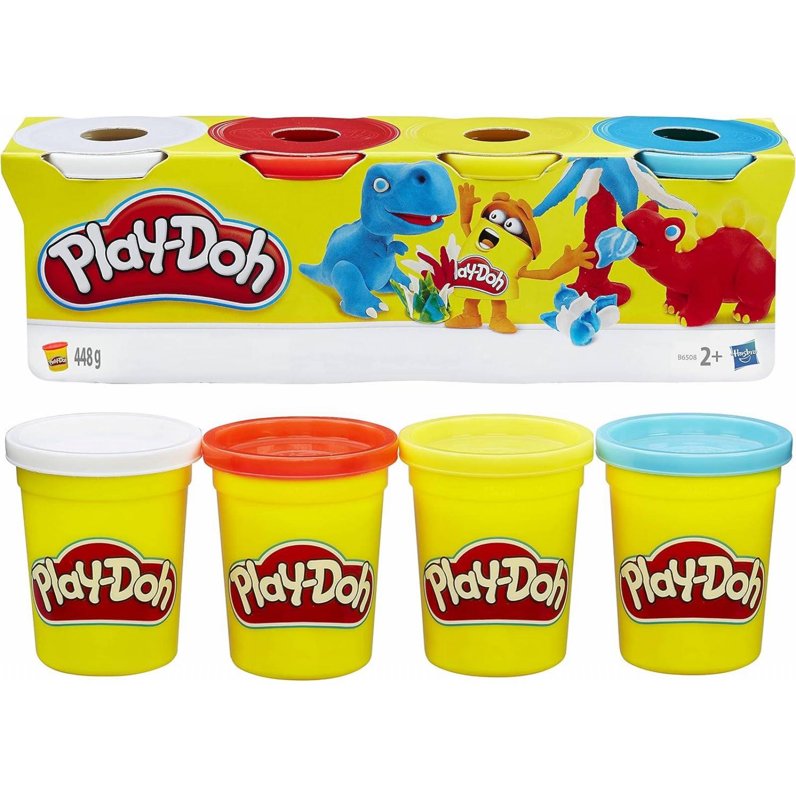 Play Doh Latas Colores, Clásicos, 112 g, Paquete de 4 
