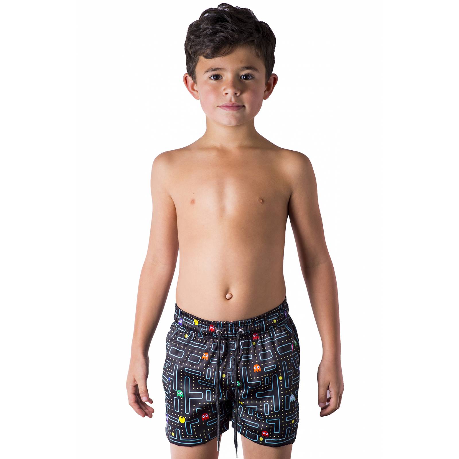 Traje de baño niño infantil short estampado pacman kids