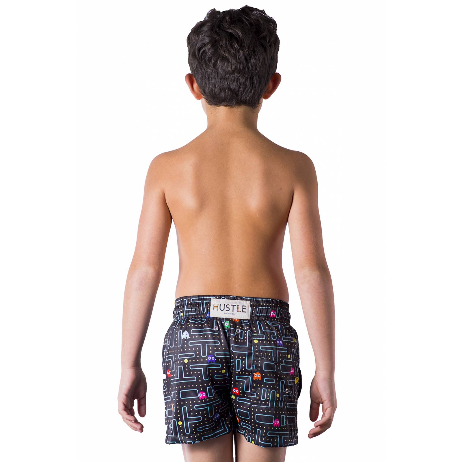 Traje de baño niño infantil short estampado pacman kids