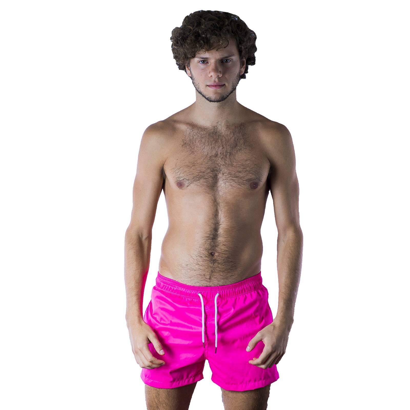 traje de baño rosa hombre