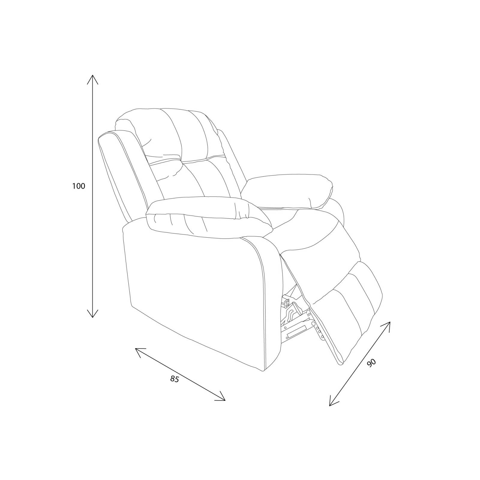 Sillon Reclinable Reposet Electrico Cloe Cosmo color chocolate
