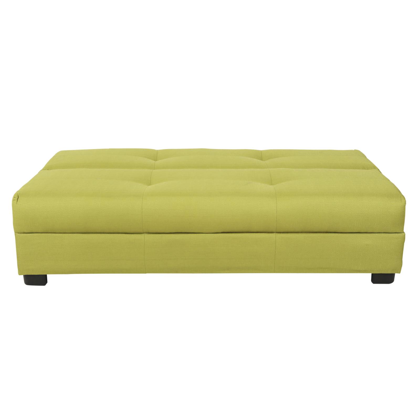 Sofa Cama Eco Con Base Metal-madera Tapizado Tela color verde