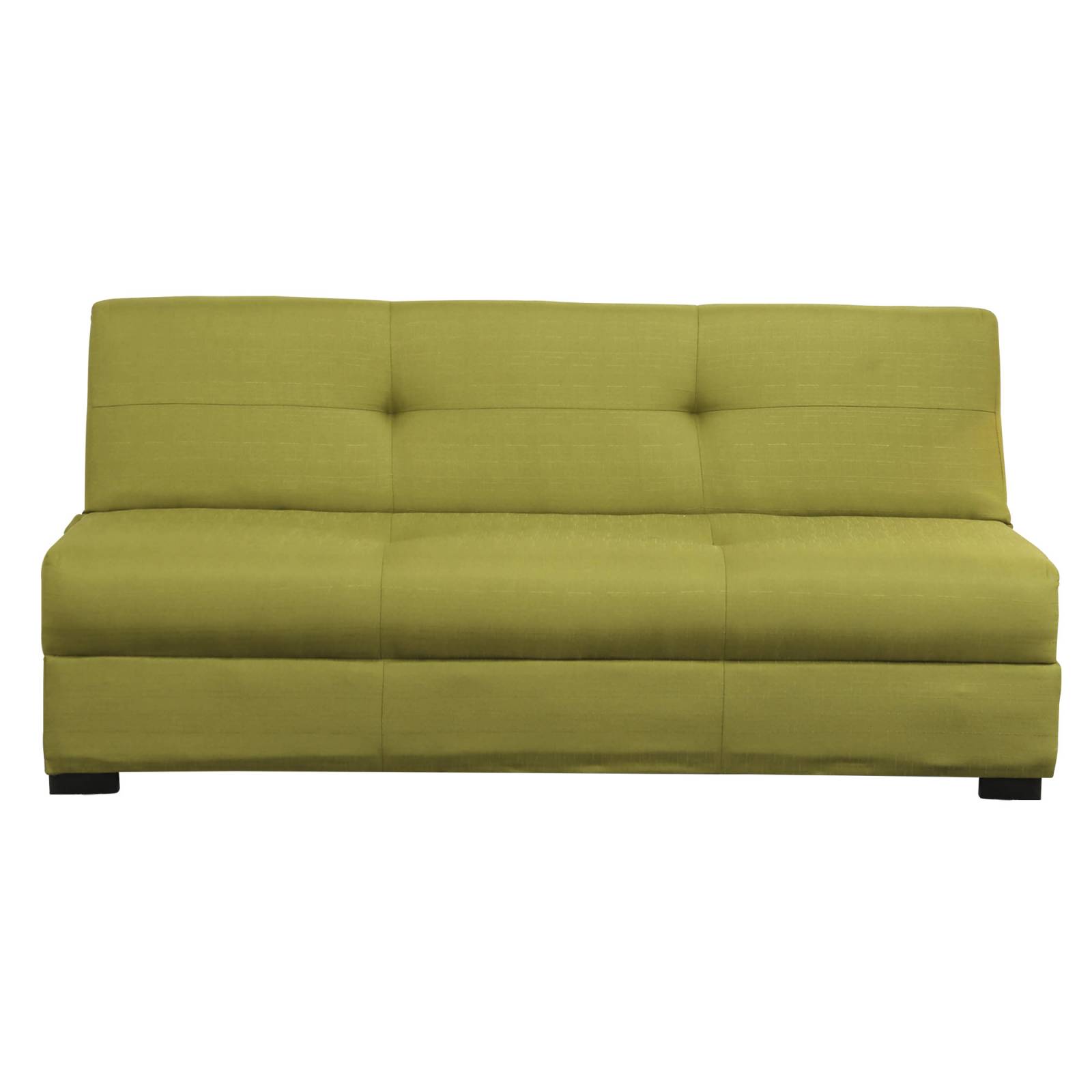 Sofa Cama Eco Con Base Metal-madera Tapizado Tela color verde