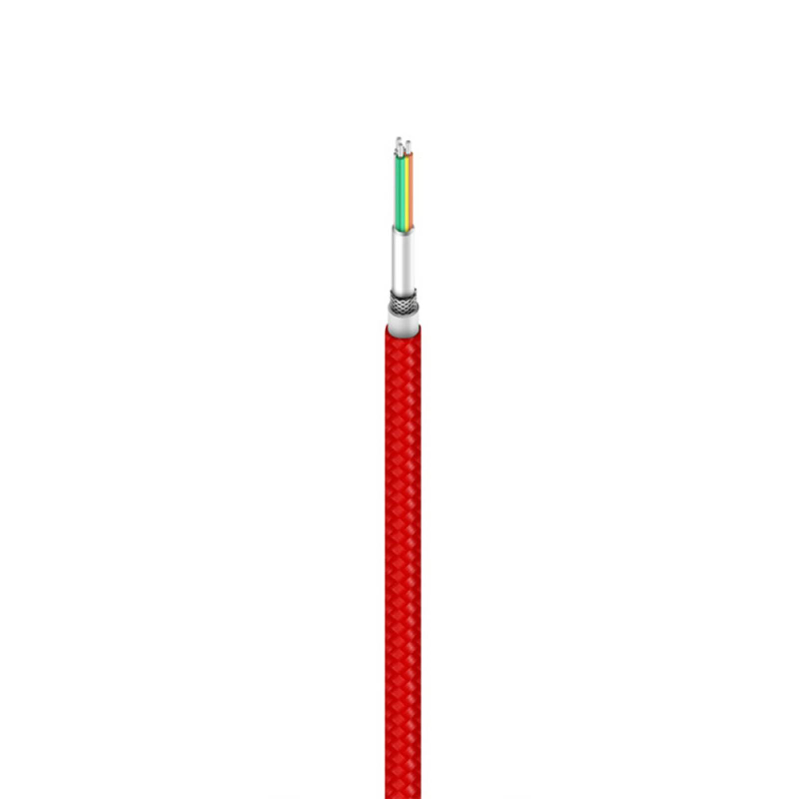 Cable Trenzado Cargador Xiaomi USB Tipo C Rojo