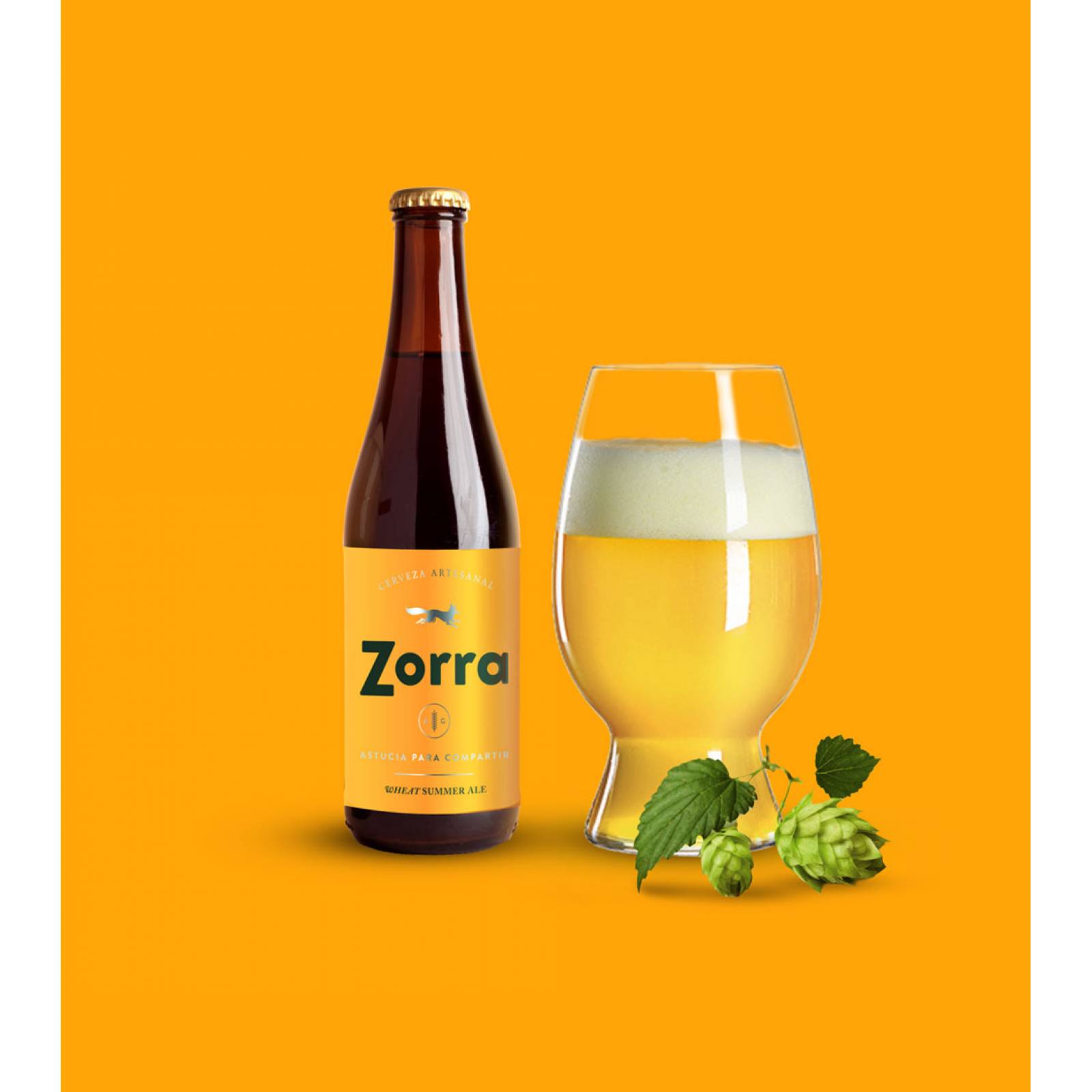 Cerveza Nacional Zorra Wheat Summer Ale Botella 355 Ml.