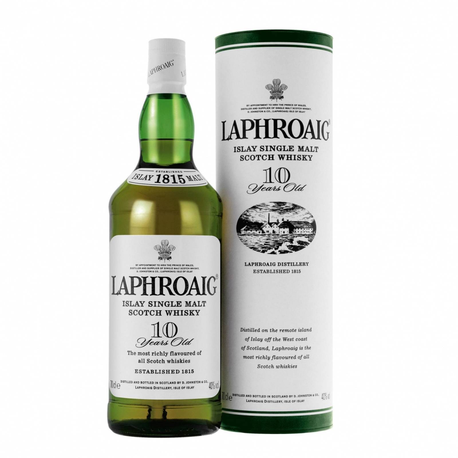 Whisky Escoces Single Malt Laphoraig 10 Aã‘Os 750 Ml.