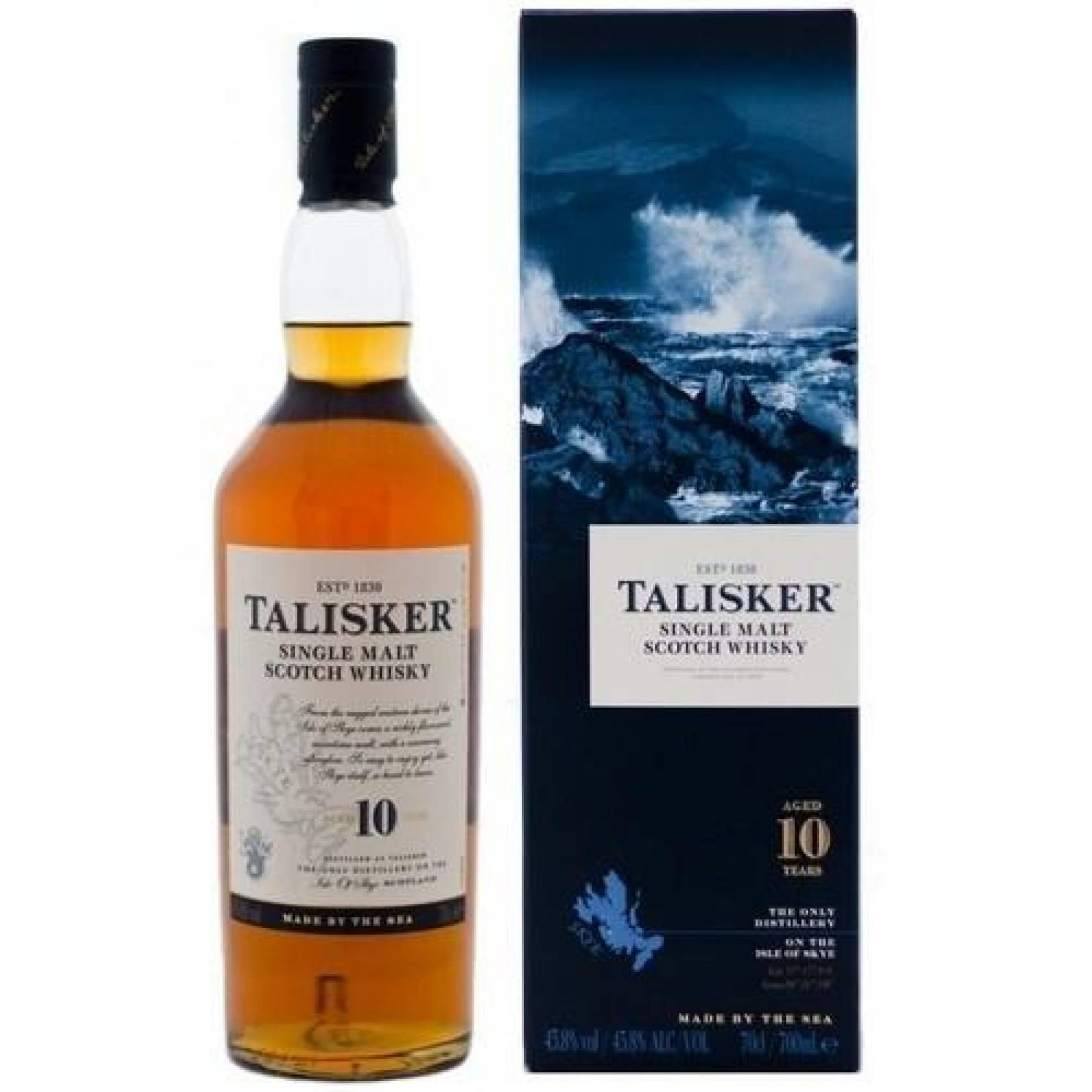 Whisky Escoces Single Malt Talisker 10 Aã‘Os 750 Ml.