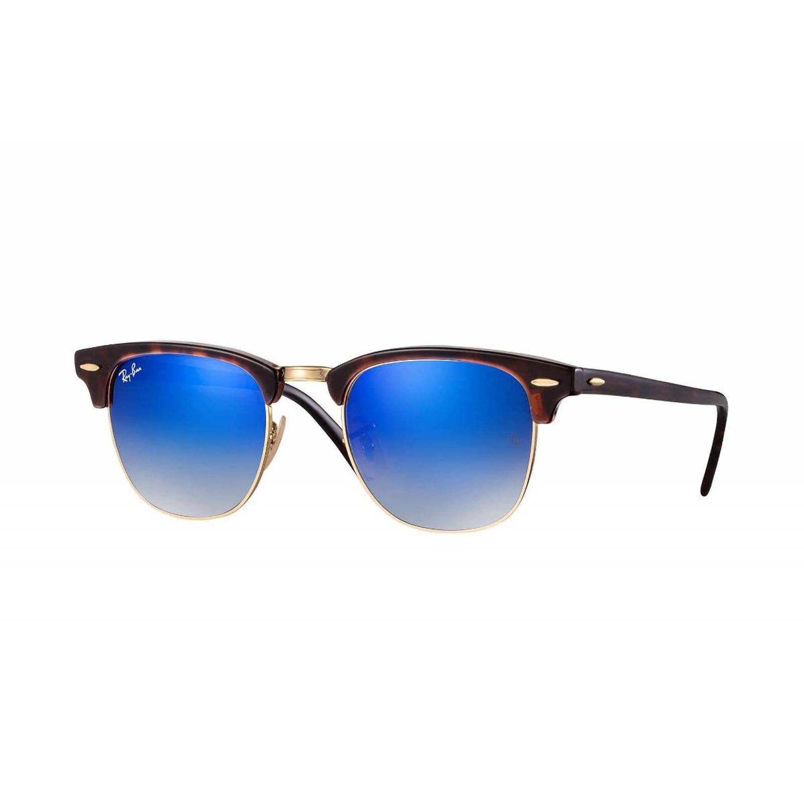 Lentes de sol Ray Ban Rb3016 990/7q Clubmaster Azul Degradado Carey Unisex