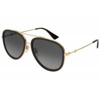 Lentes De Sol Gucci Gg0062S 011 Aviador Negro Gris Gradient Nuevo Original Unisex