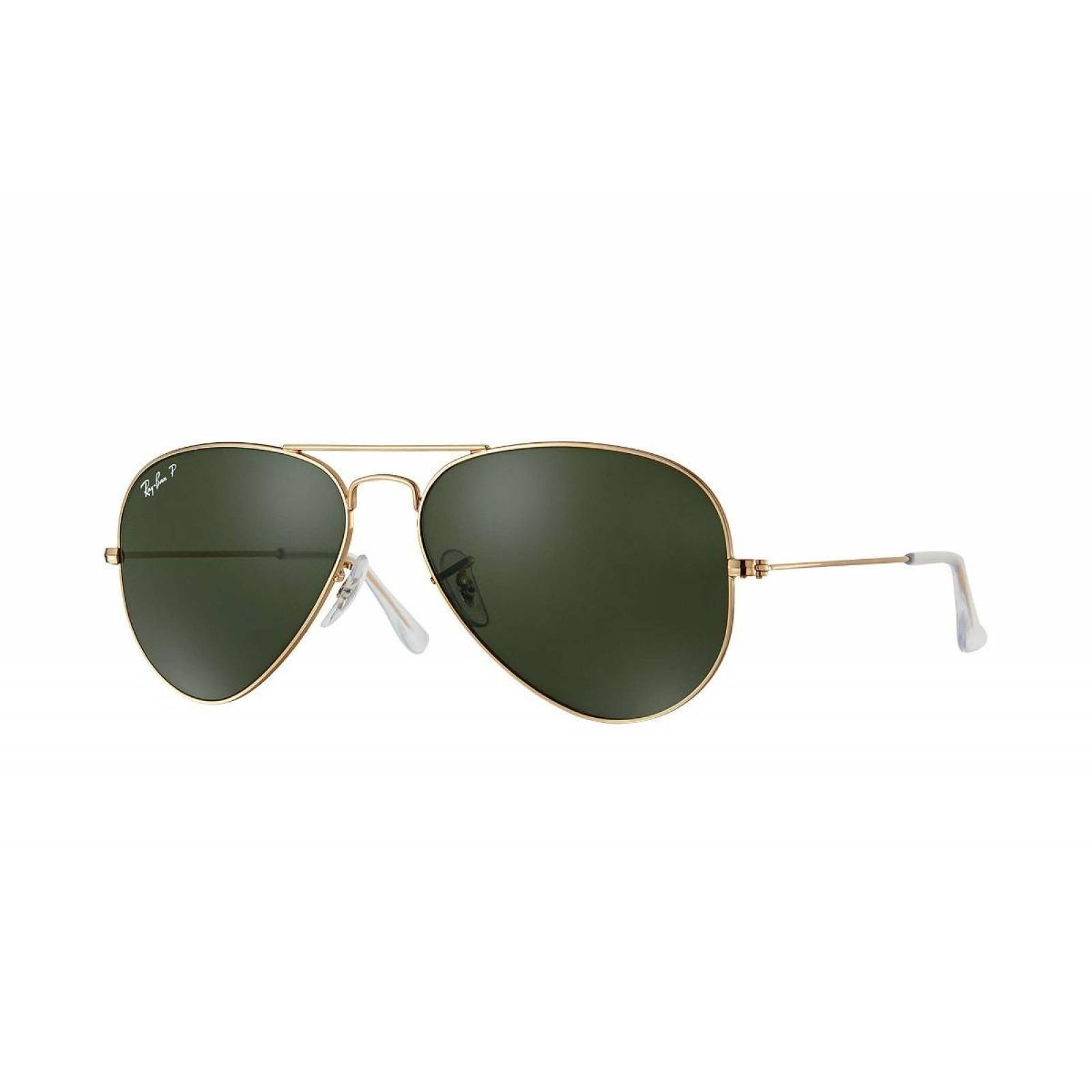 Lentes de sol Ray Ban Rb3025 001/58 Aviador Polarizado Negro Dorado G-15  Unisex