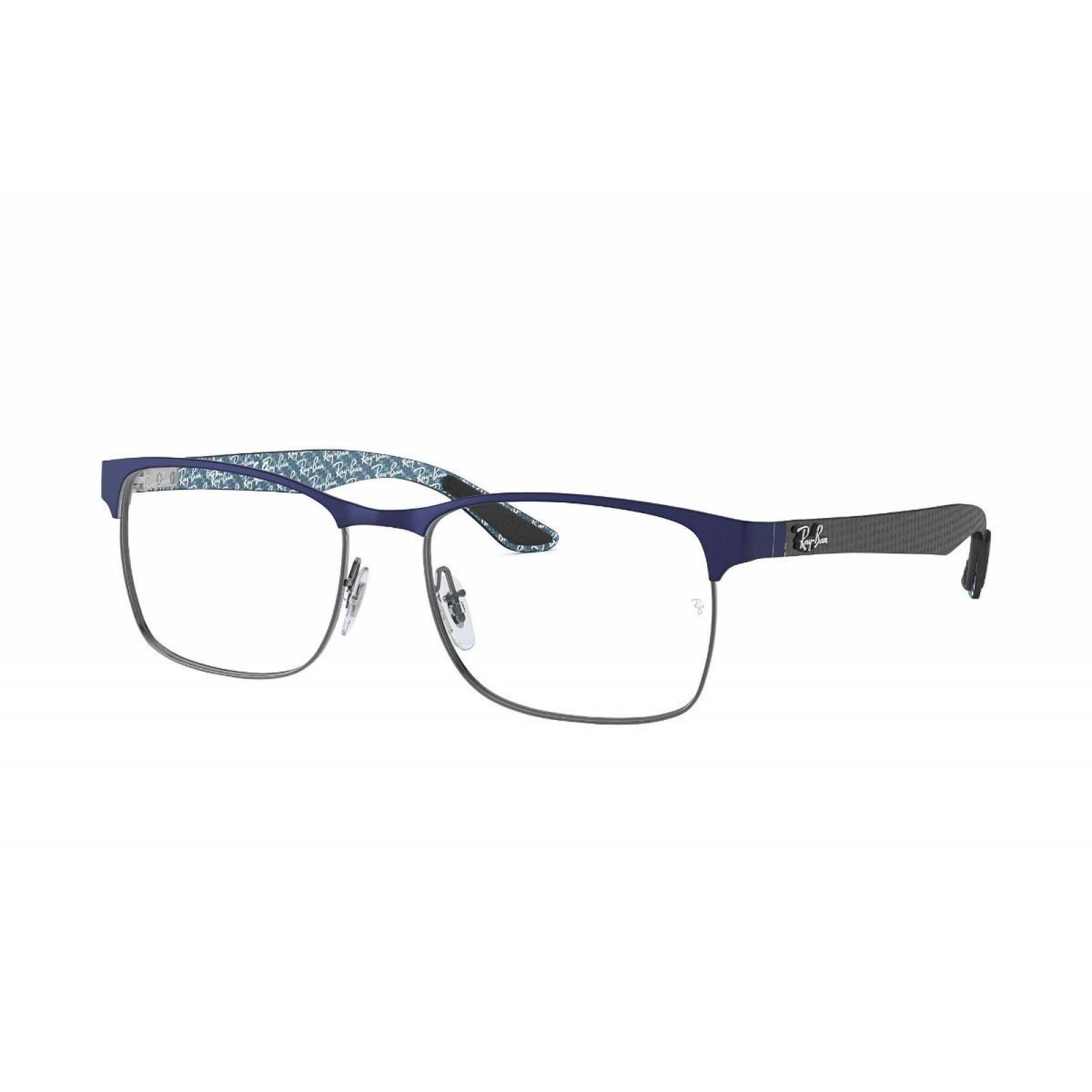 Lentes oftálmicos Ray Ban Oftalmico Rb8416 2914 Azul Fibra Carbono Or