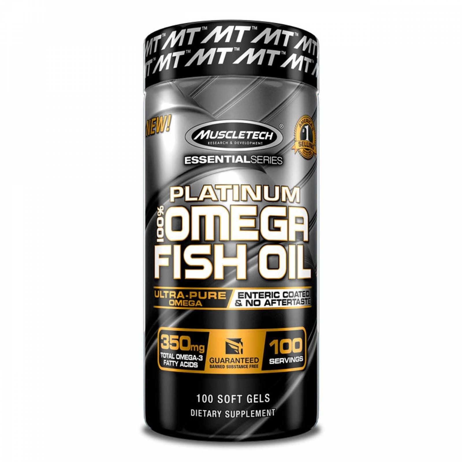 Omega Platinum Aceite De Pescado Muscletech 100 Cápsulas