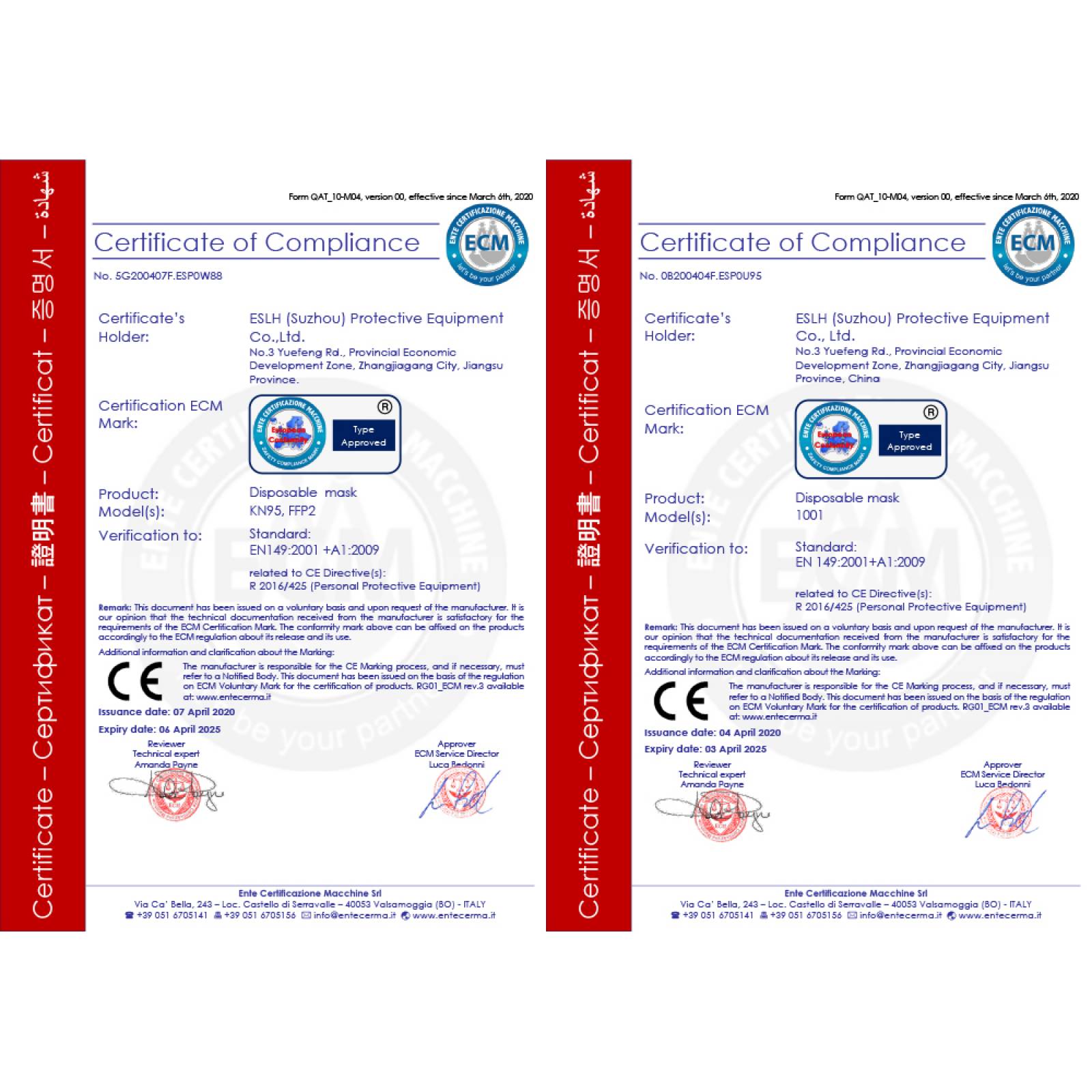 Cubrebocas KN95 - 5 Capas - FDA / CE FFP2 (60 piezas)