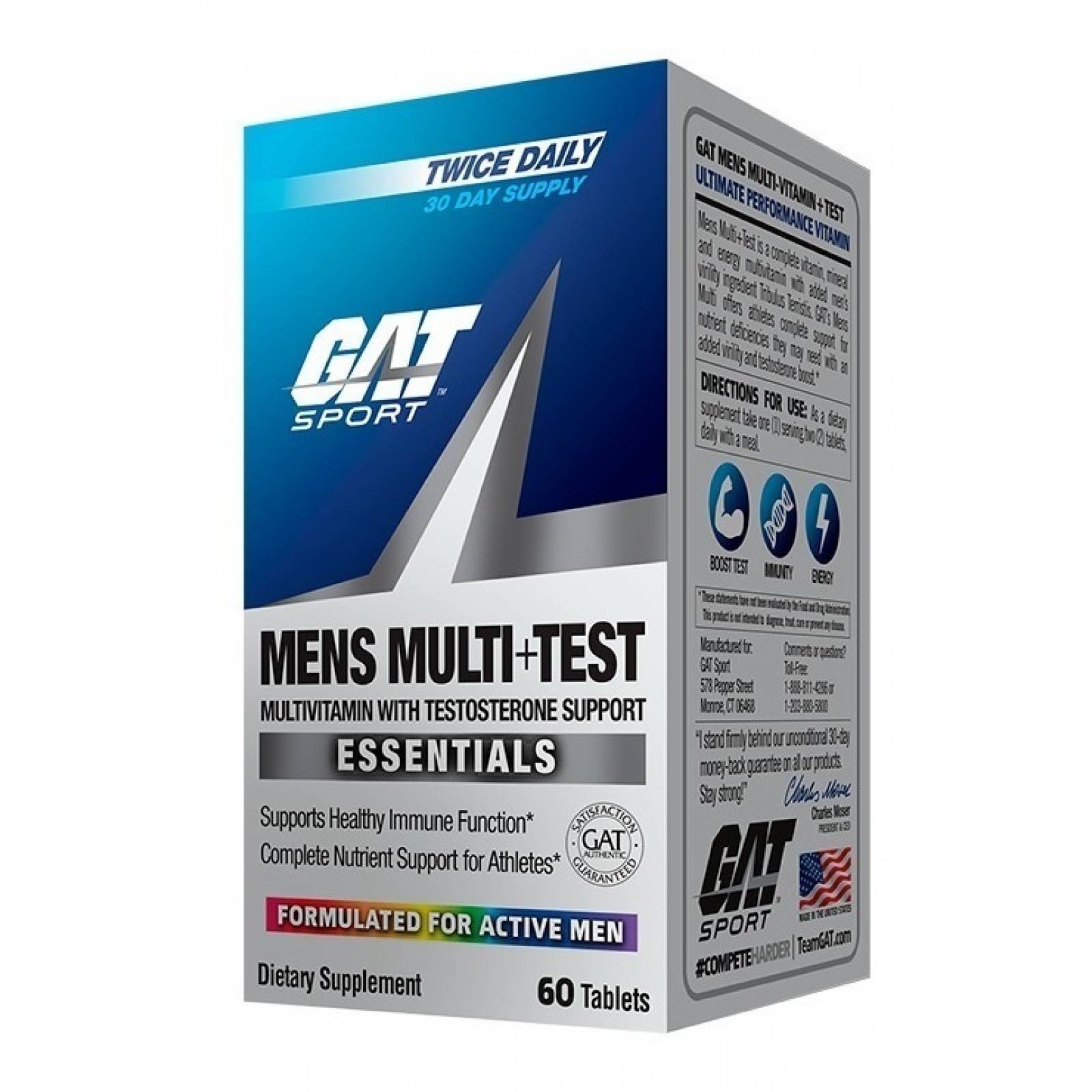 Multivitaminico Vitaminas GAT Mens Multi+Test 60 Tabletas
