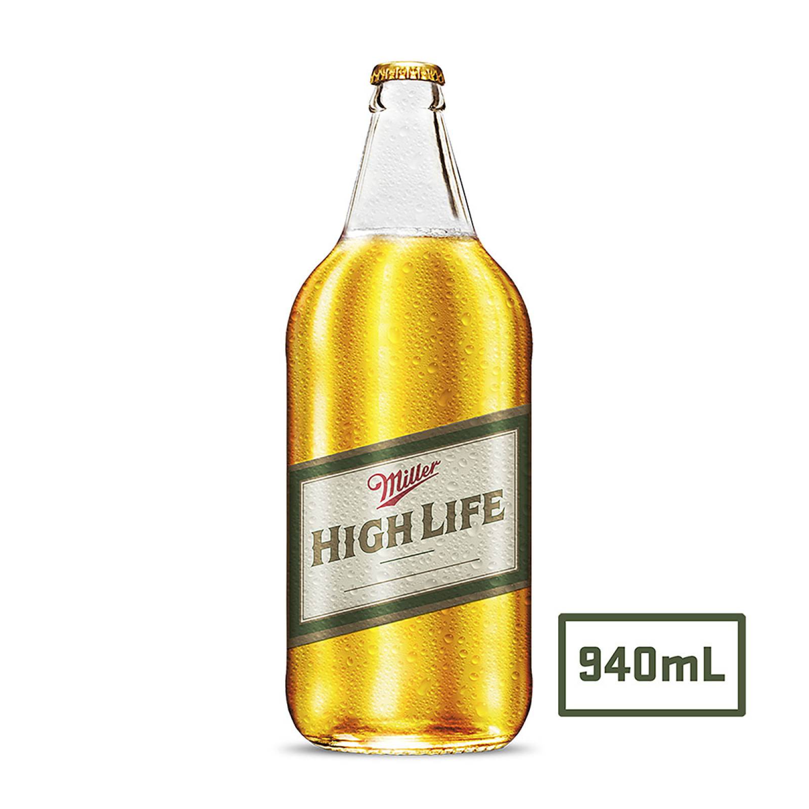 Cerveza Miller High Life Botella 940 ml