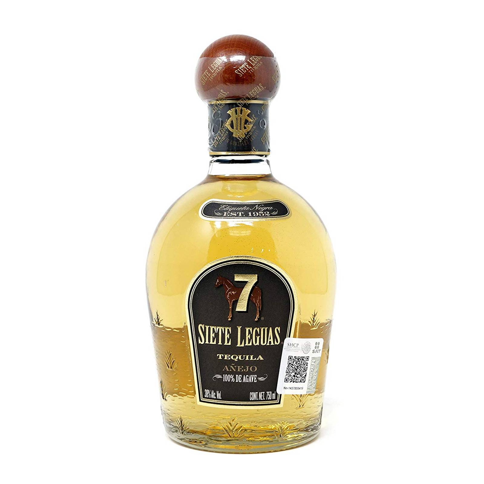 Tequila 7 Leguas Etiqueta Negra Añejo 3 L