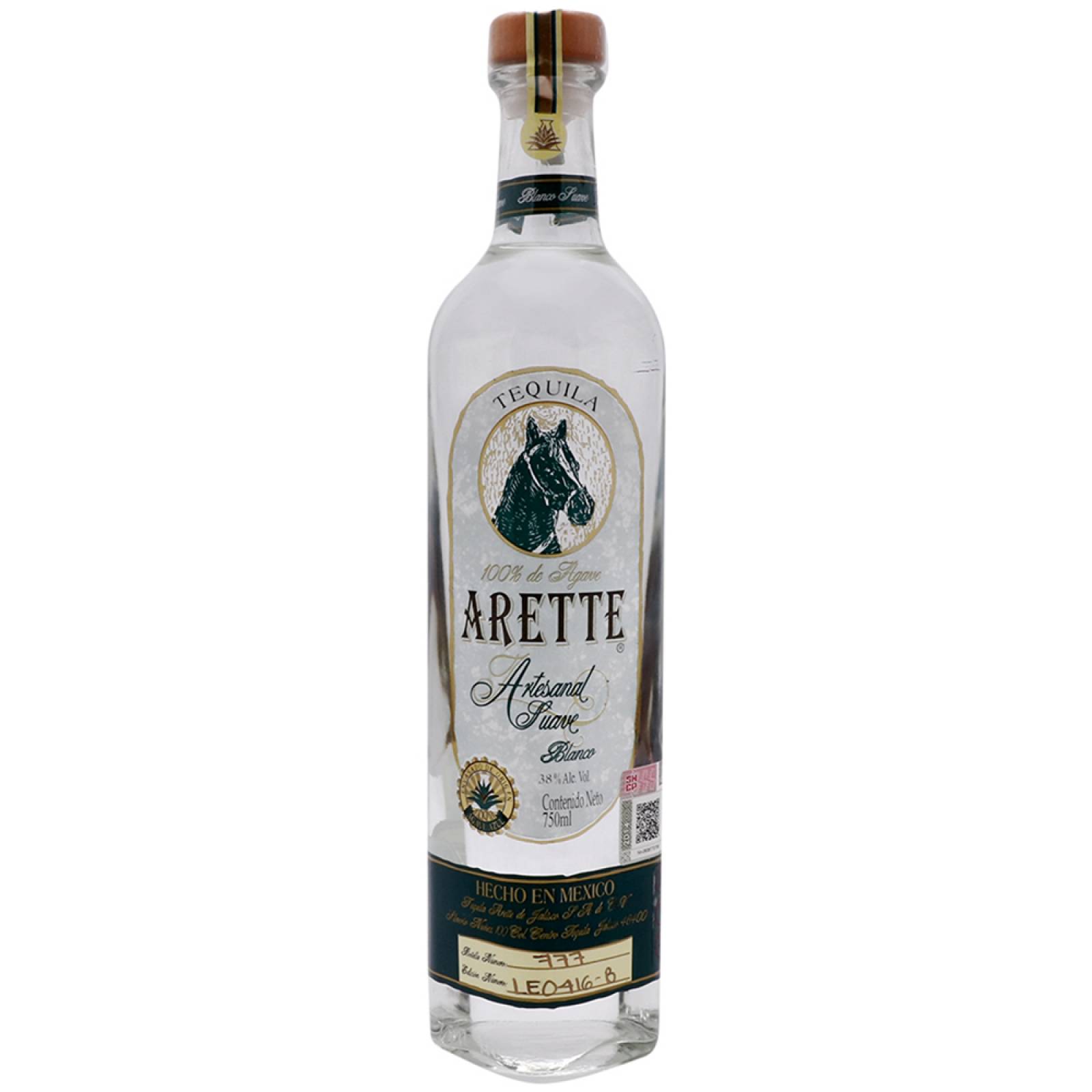 Tequila Arette Artesanal Suave Blanco 750 ml