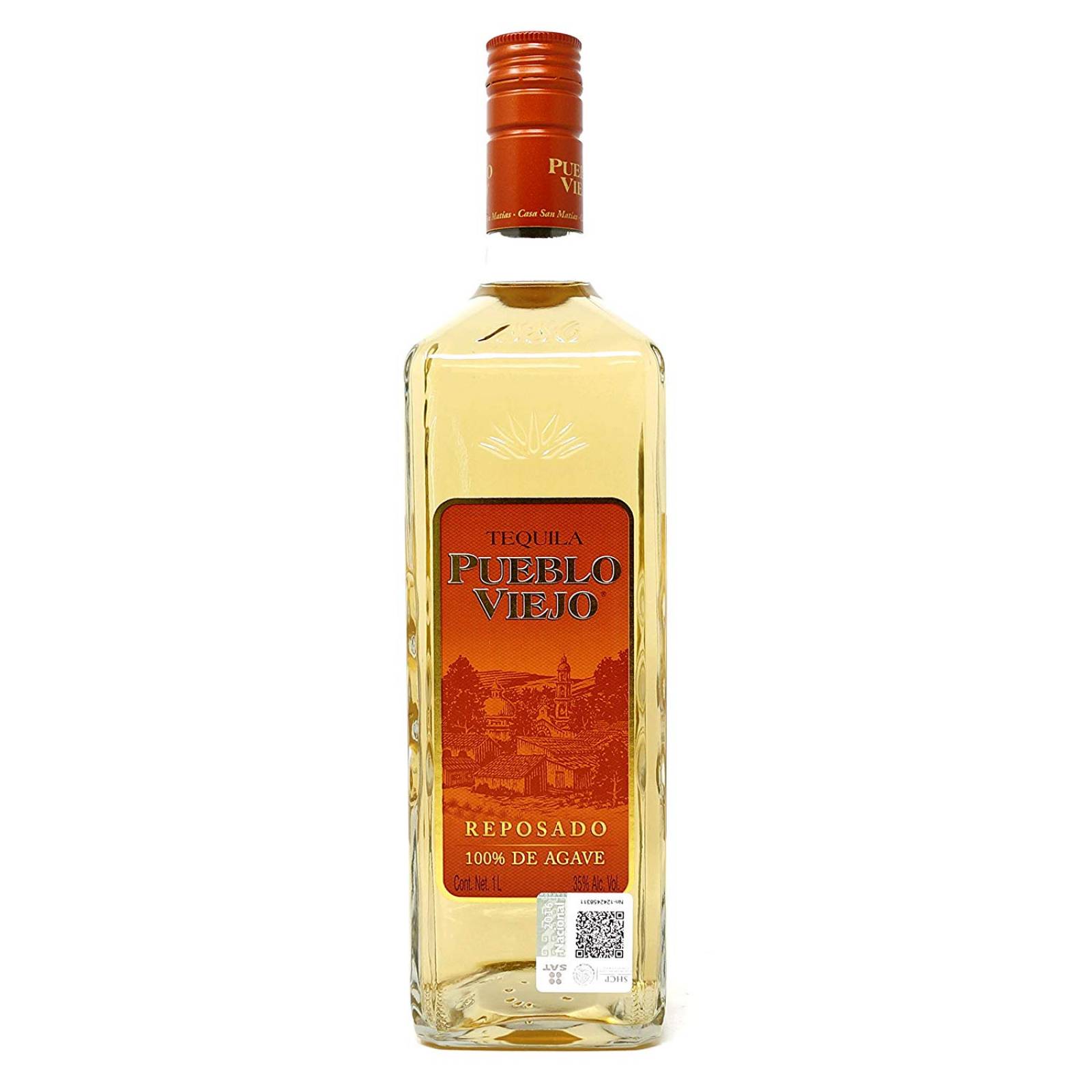 Tequila Pueblo Viejo Reposado 1 L