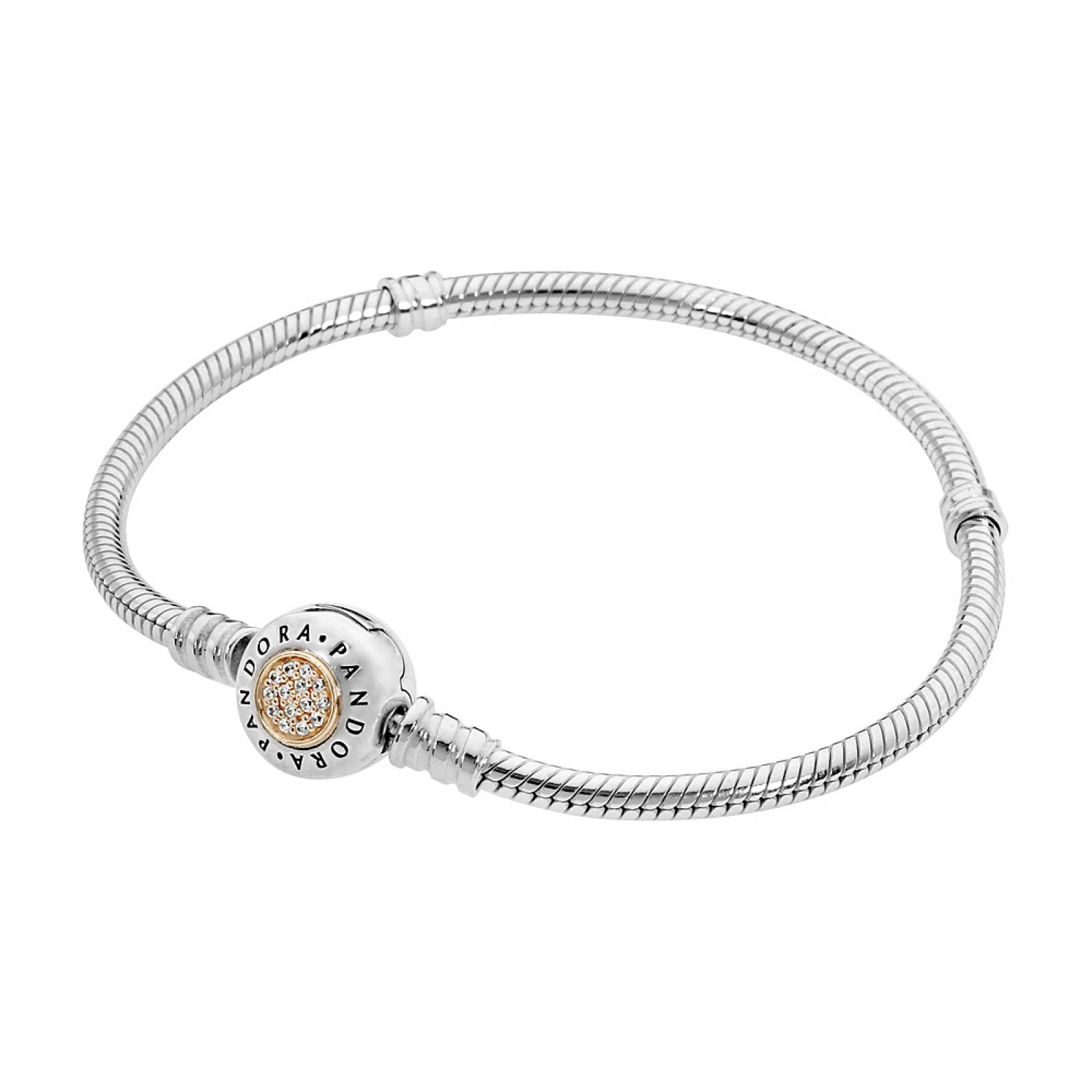 Brazalete Pandora Moments - Cadena de Serpiente con Broche con Logotipo