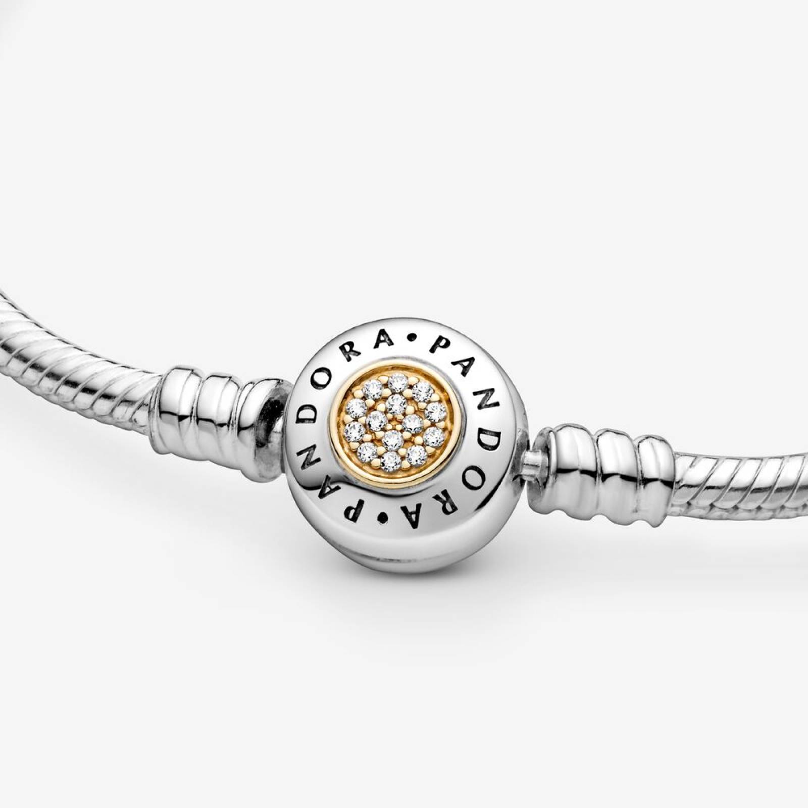 Brazalete Pandora Moments - Cadena de Serpiente con Broche con Logotipo