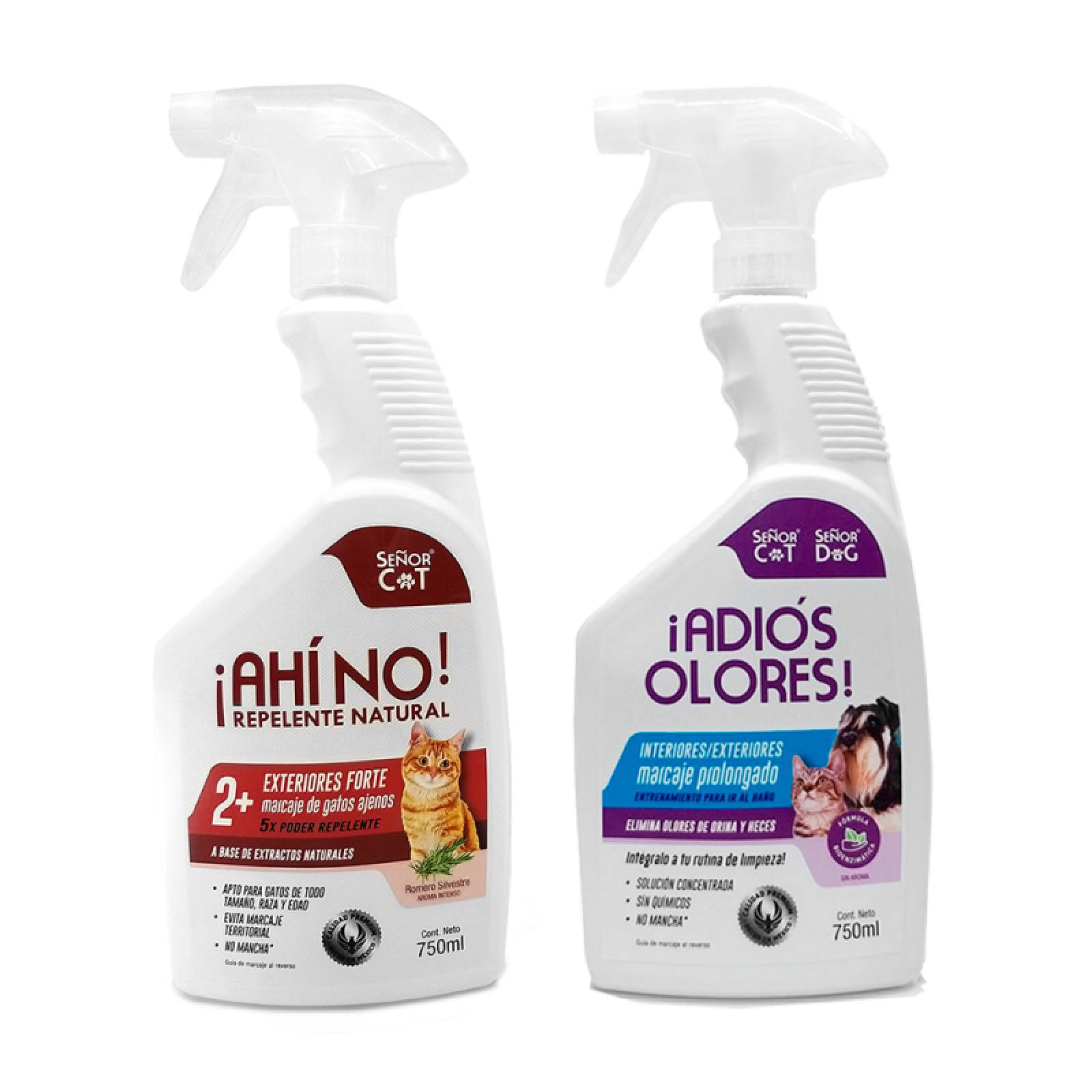 Señor Cat® ¡Ahí No! Nivel 2+ Exteriores FORTE. Marcaje Prolongado Gatos ajenos o sin dueño. Repelente natural de gatos