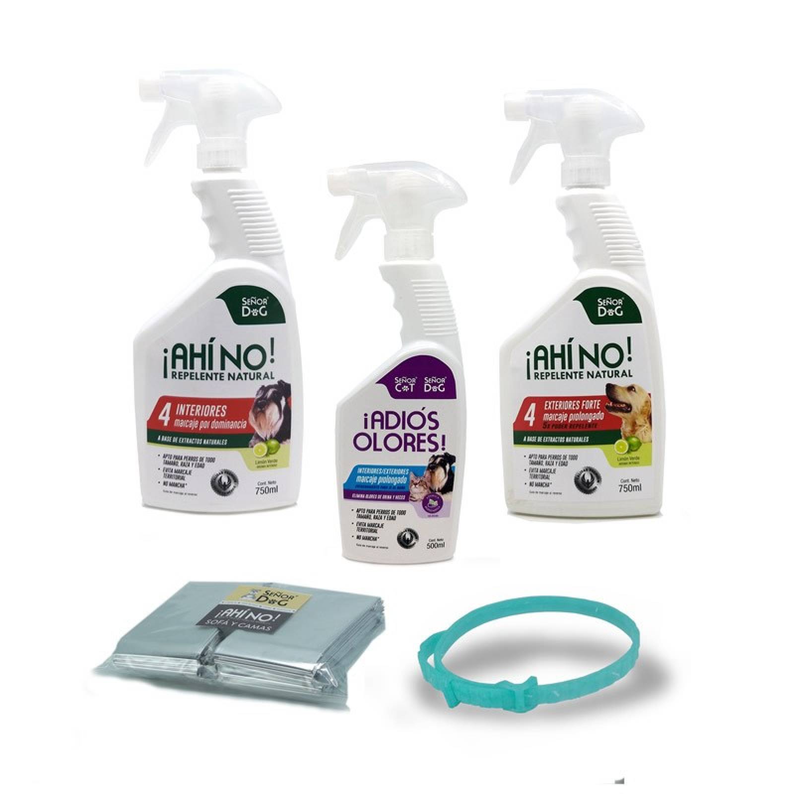 Señor Dog® ¡Ahí No! Nivel 4 Interiores y Exteriores. Marcaje por Dominancia. Top Dog Kit Repelente natural de perros